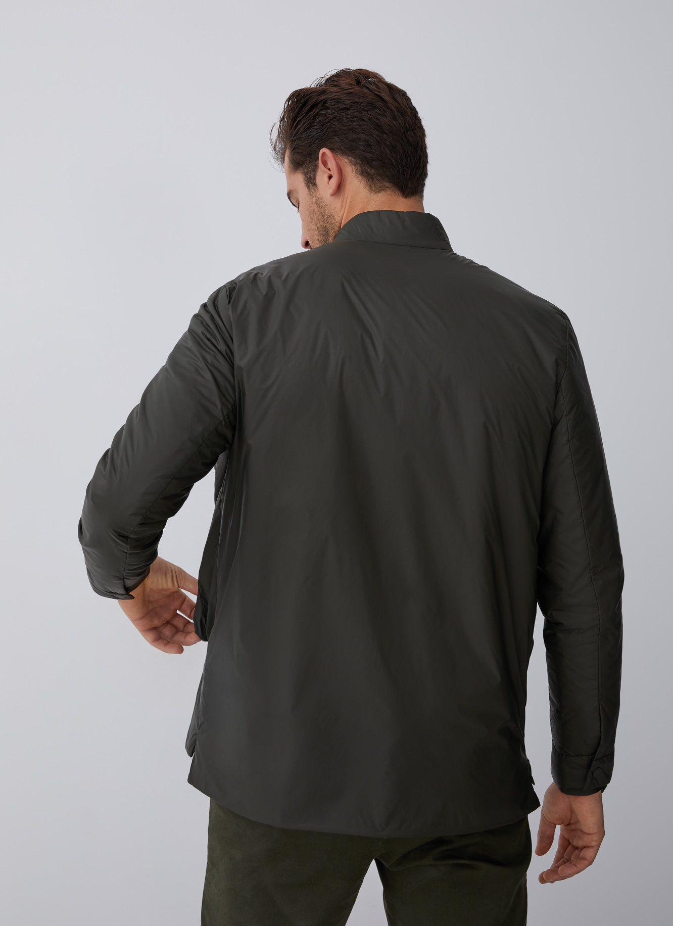 Padded overshirt with flap pockets image number 1