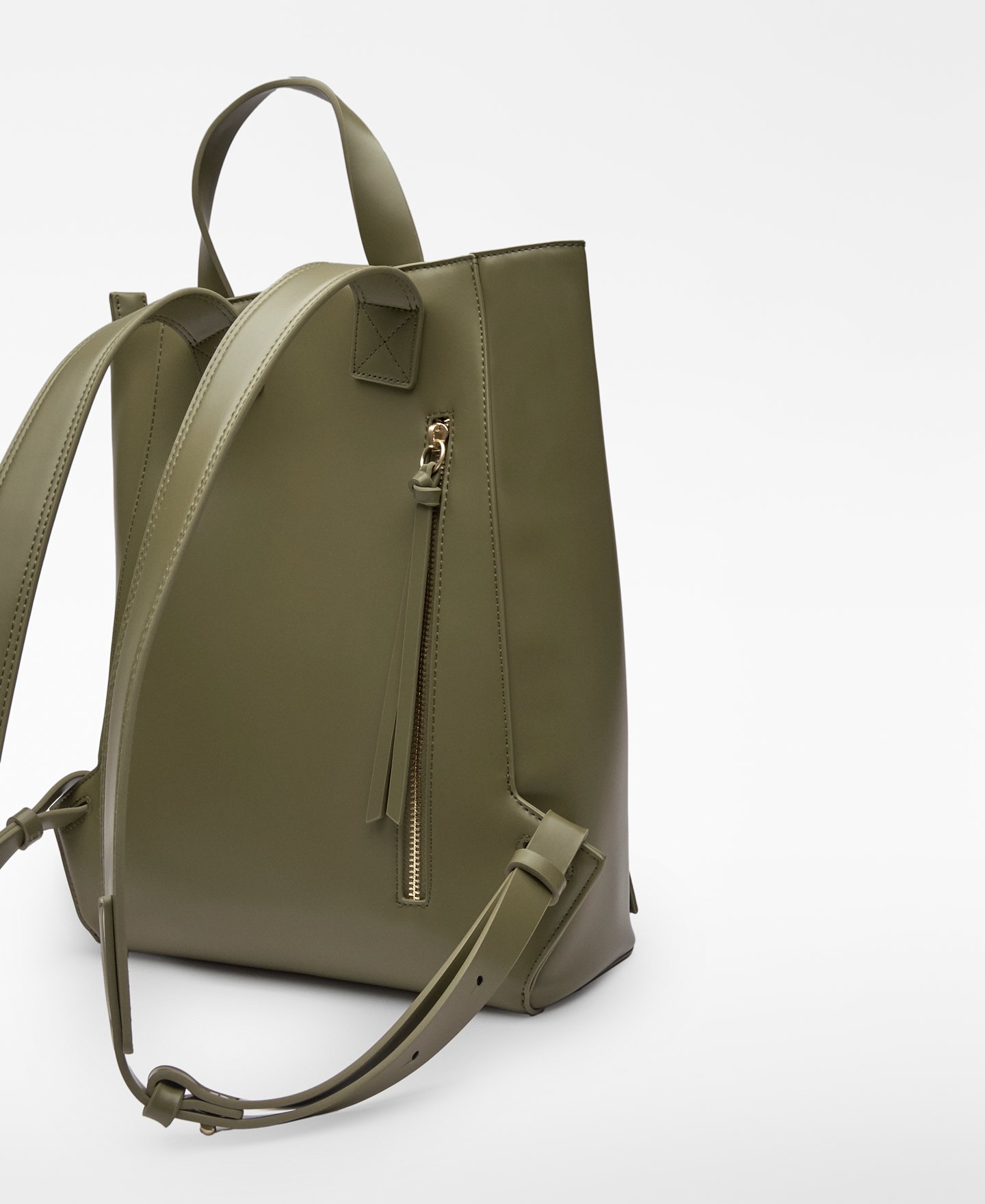 Leather-Non-Leather flap backpack woman image number 2