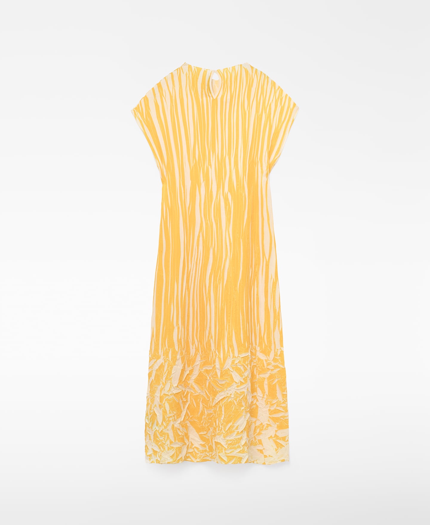 Vestido midi bicolor plisado irregular image number 5