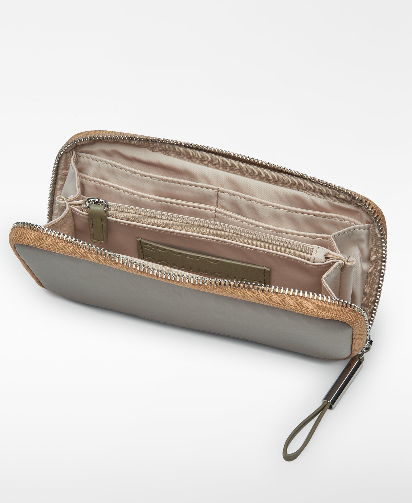 Plain fabric rectangular wallet woman image number 1