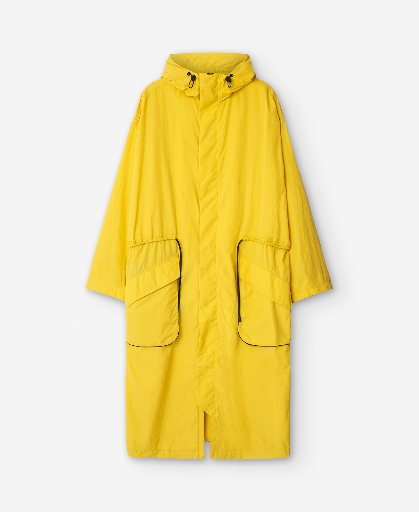 Yellow nylon men's windbreaker image number 6