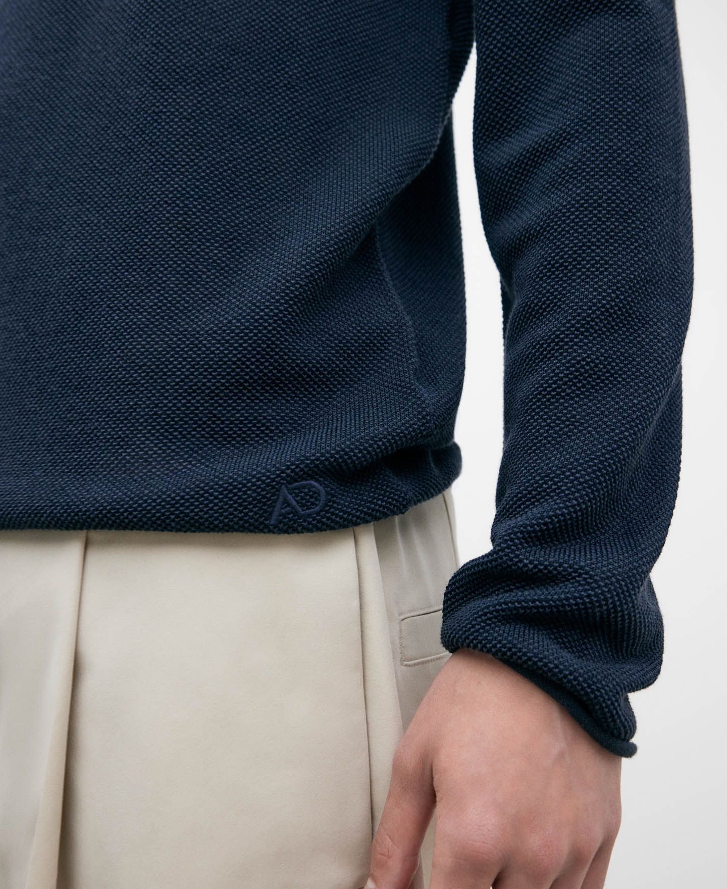 Camiseta azul marino de manga larga image number 3