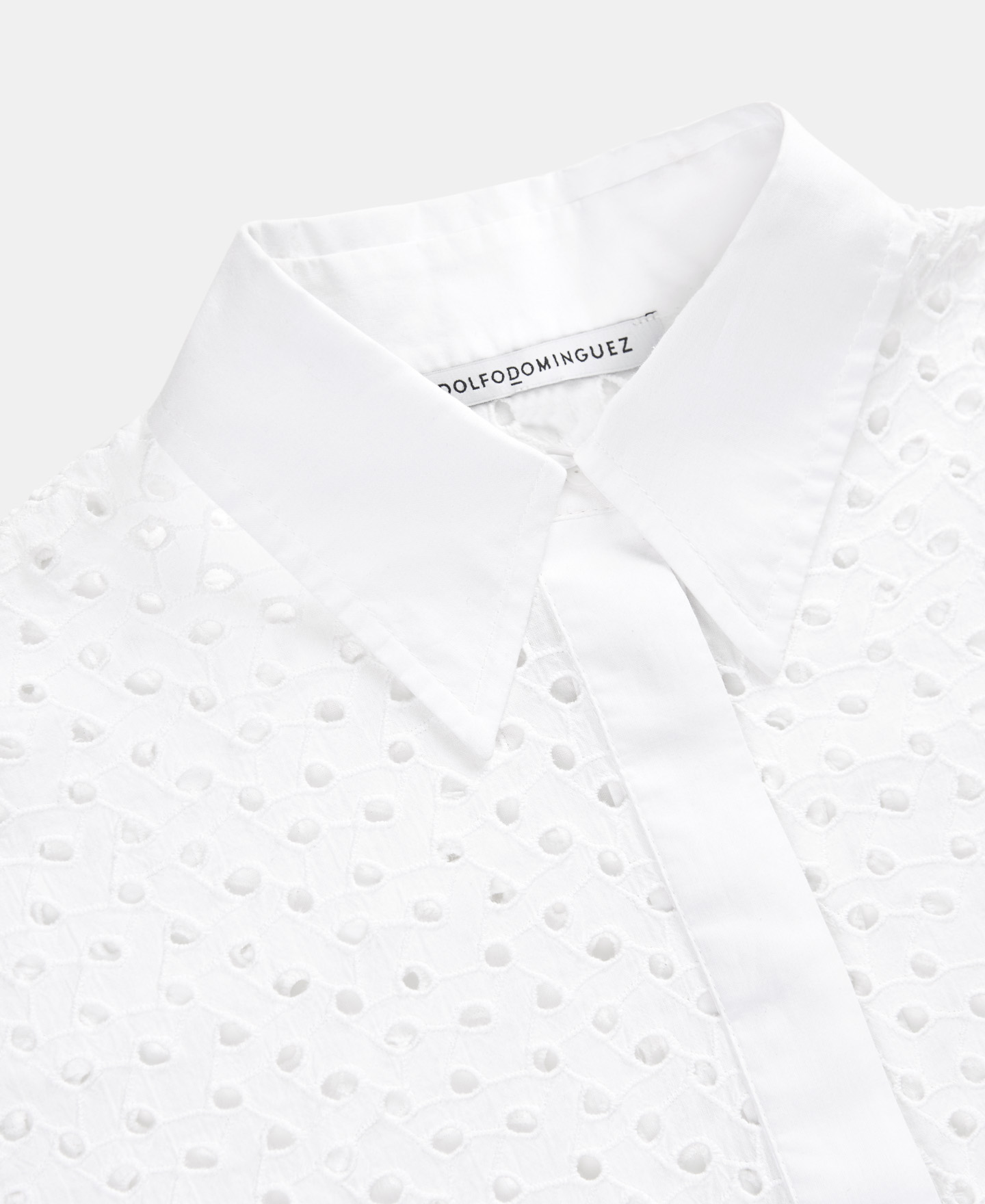 Blue cotton die-cut shirt image number 6