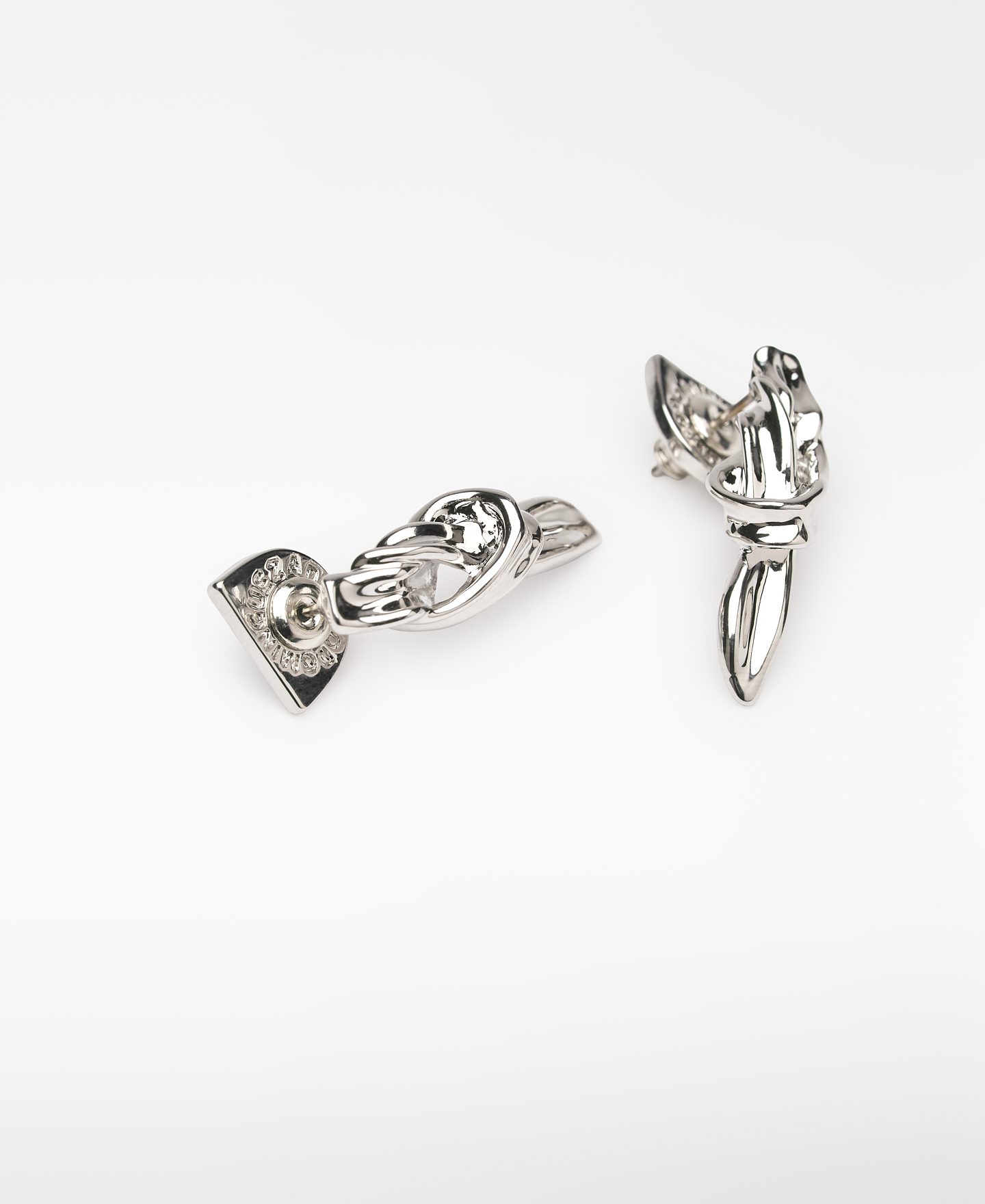 Metal knot earrings image number 2