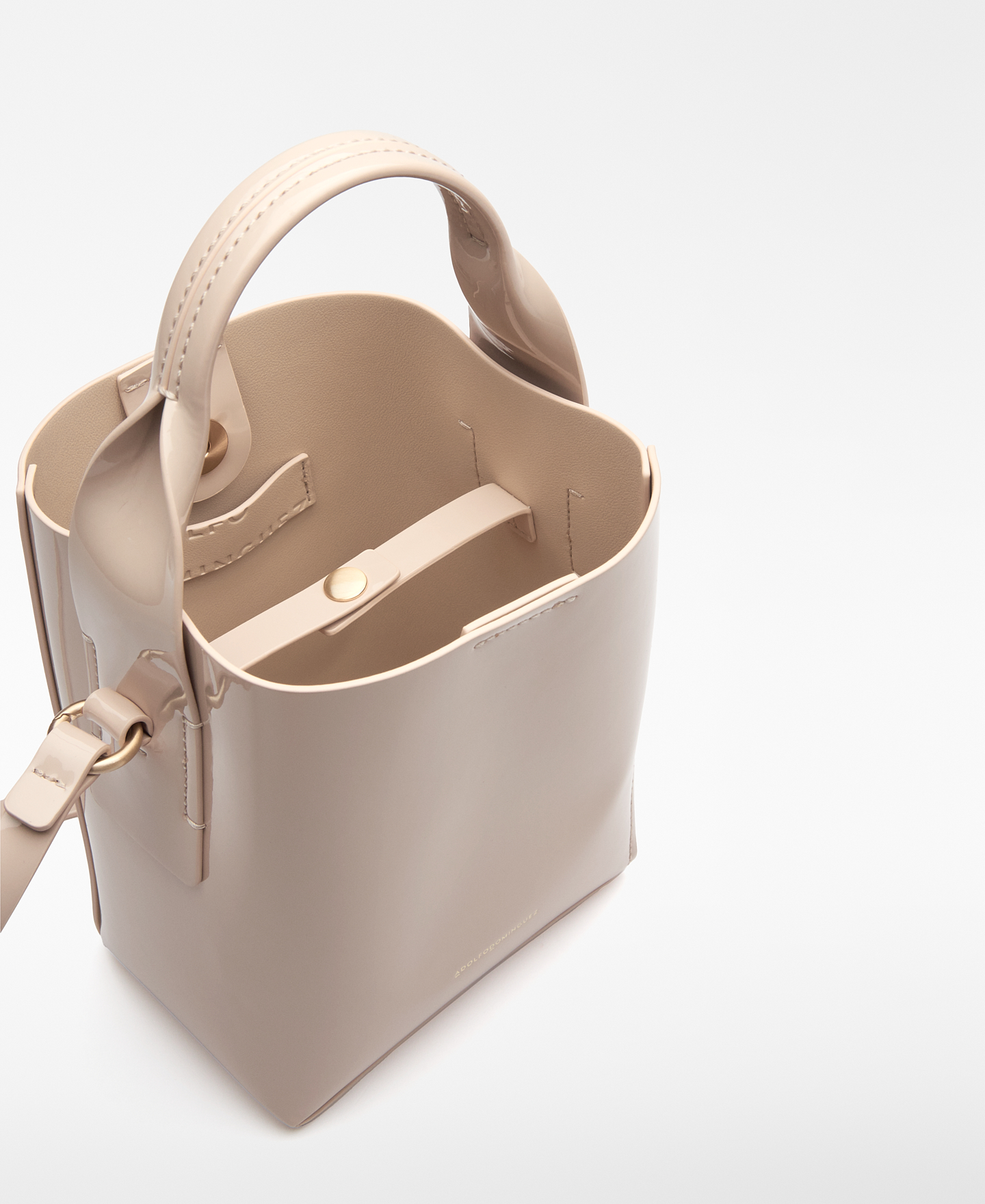 Mica patent bucket bag image number 2