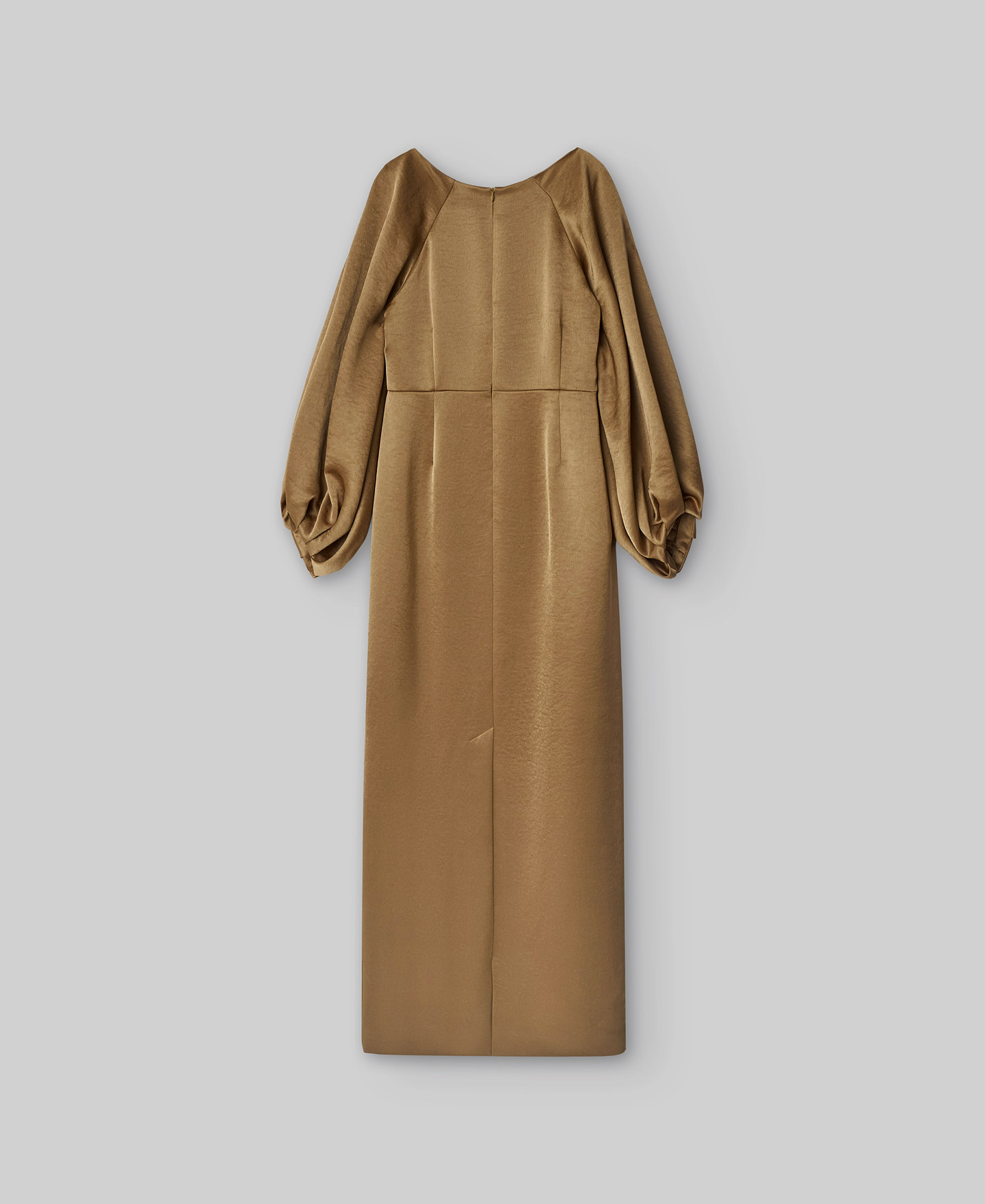 Gold fitted dress woman image number 5