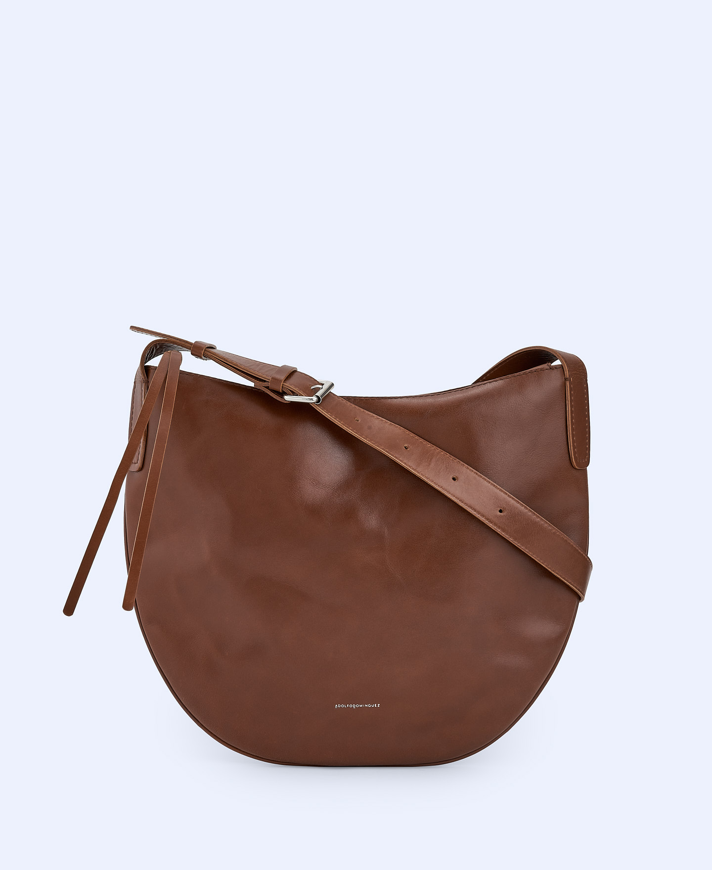 Responsible leather rounded hobo bag image number 0