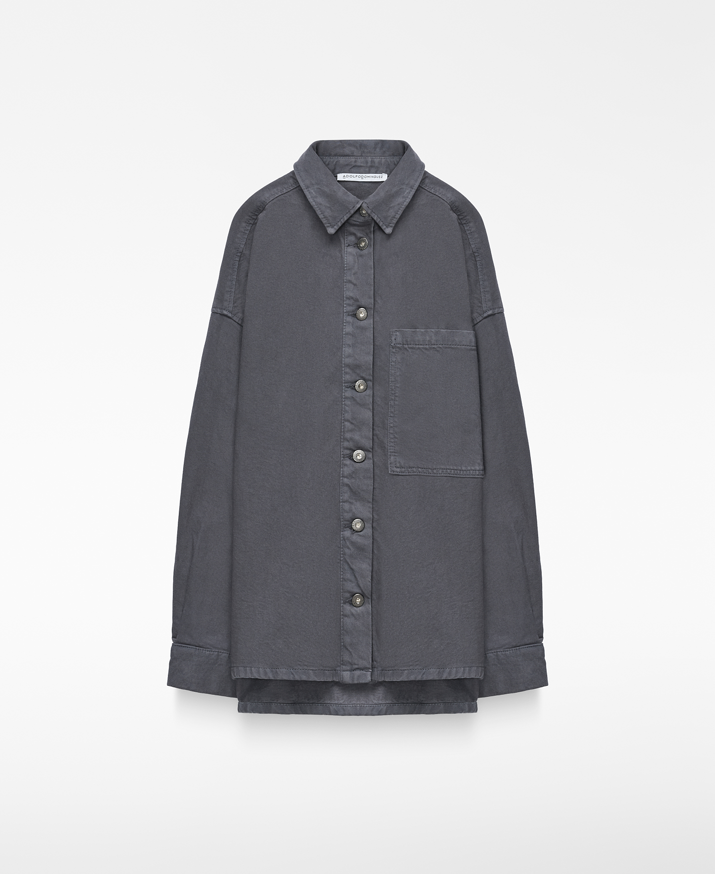 Sobrecamisa bolsillo denim algod&oacute;n image number 0