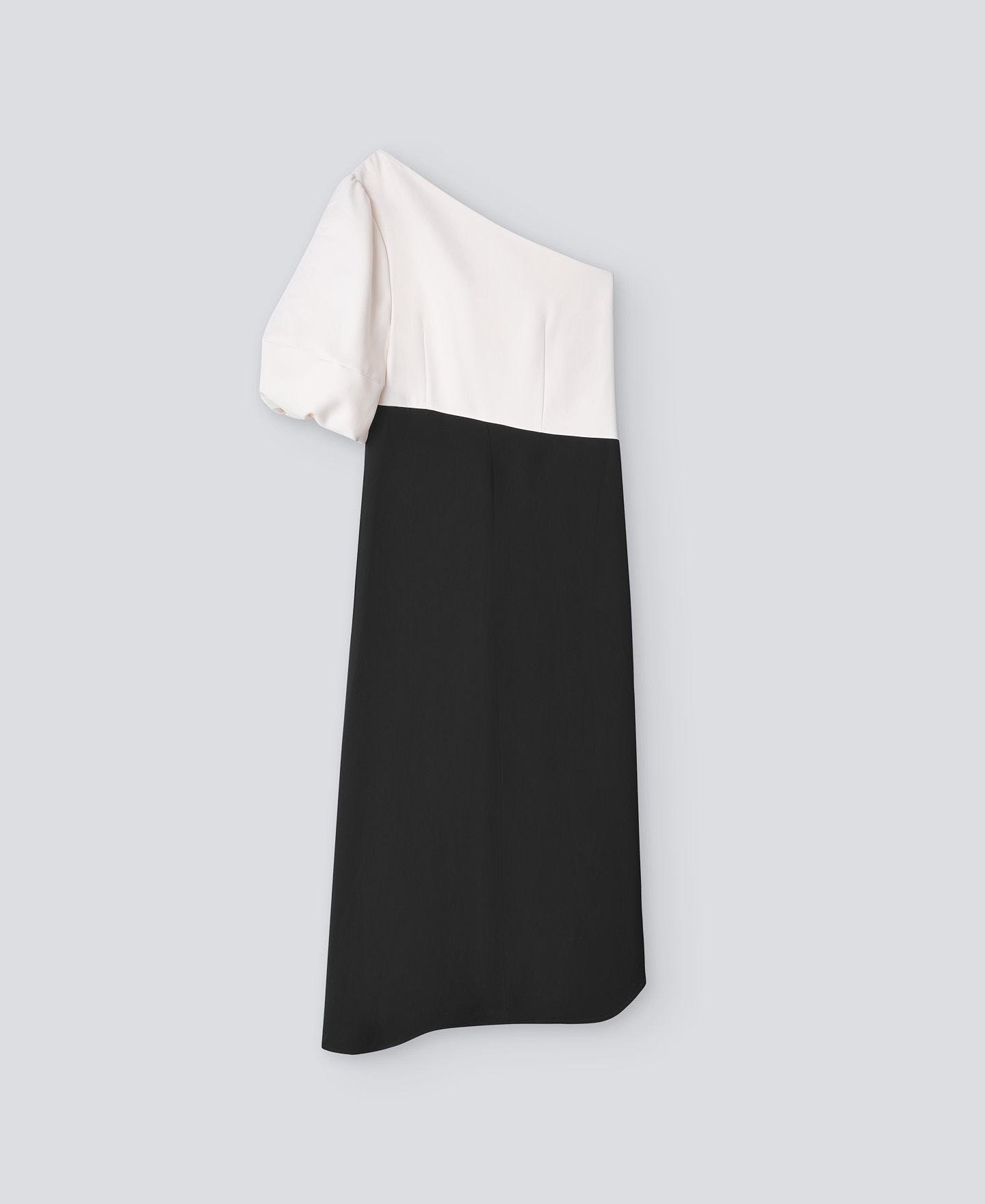 Asymmetrical two-tone dress woman image number 5
