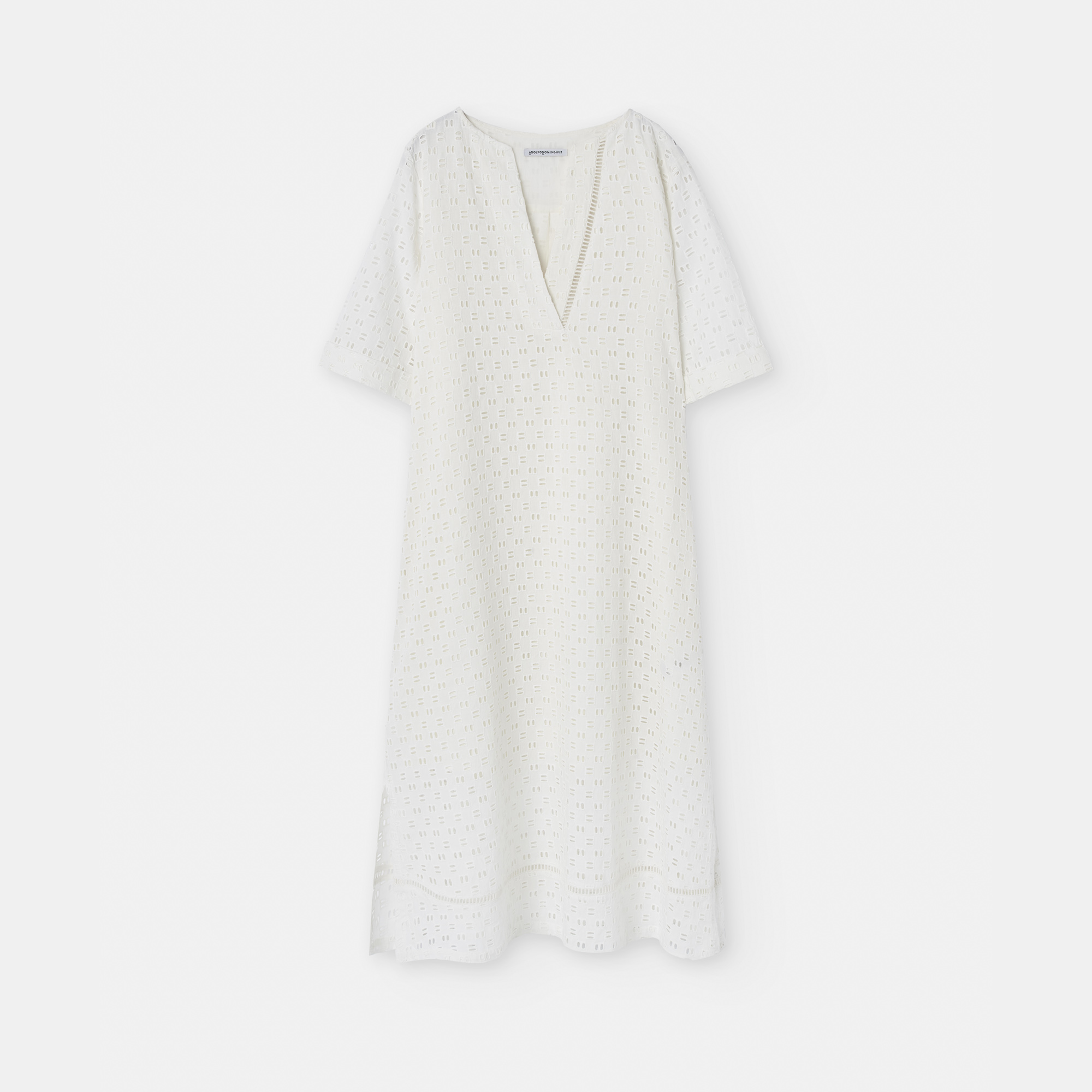 Midi dress with embroidered detail image number 4
