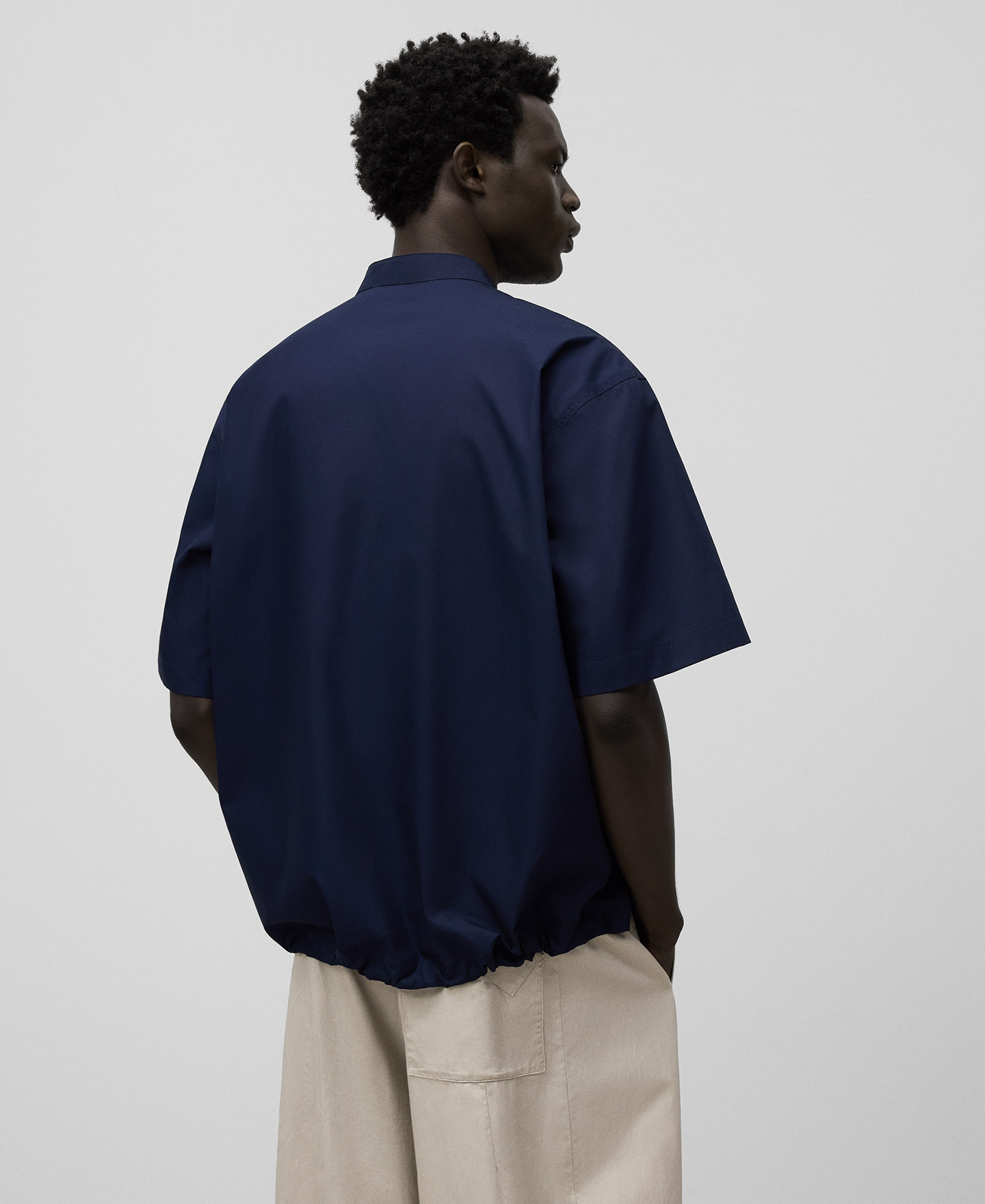 Cotton Mandarin collar shirt man image number 2