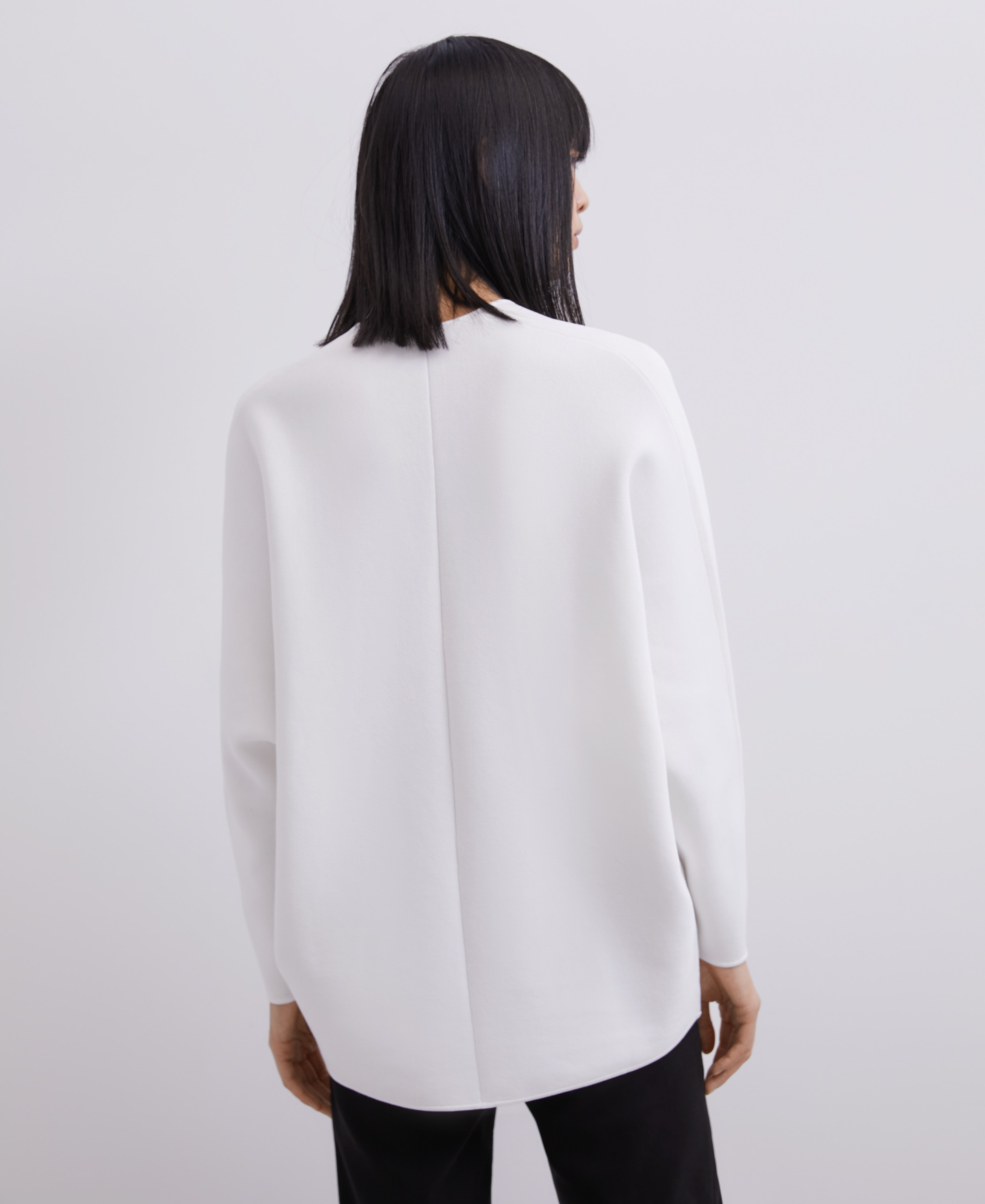 Knit sweatshirt with v-neckline image number 2