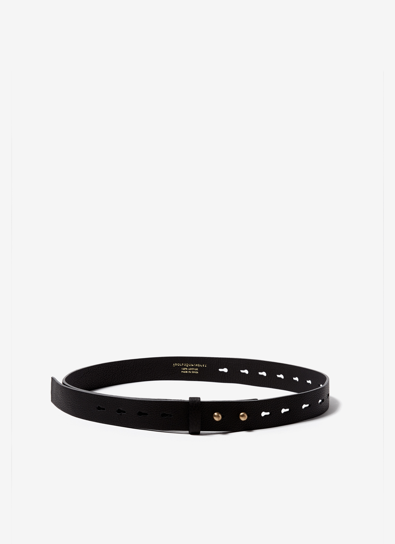 Granulated leather belt with image number 2