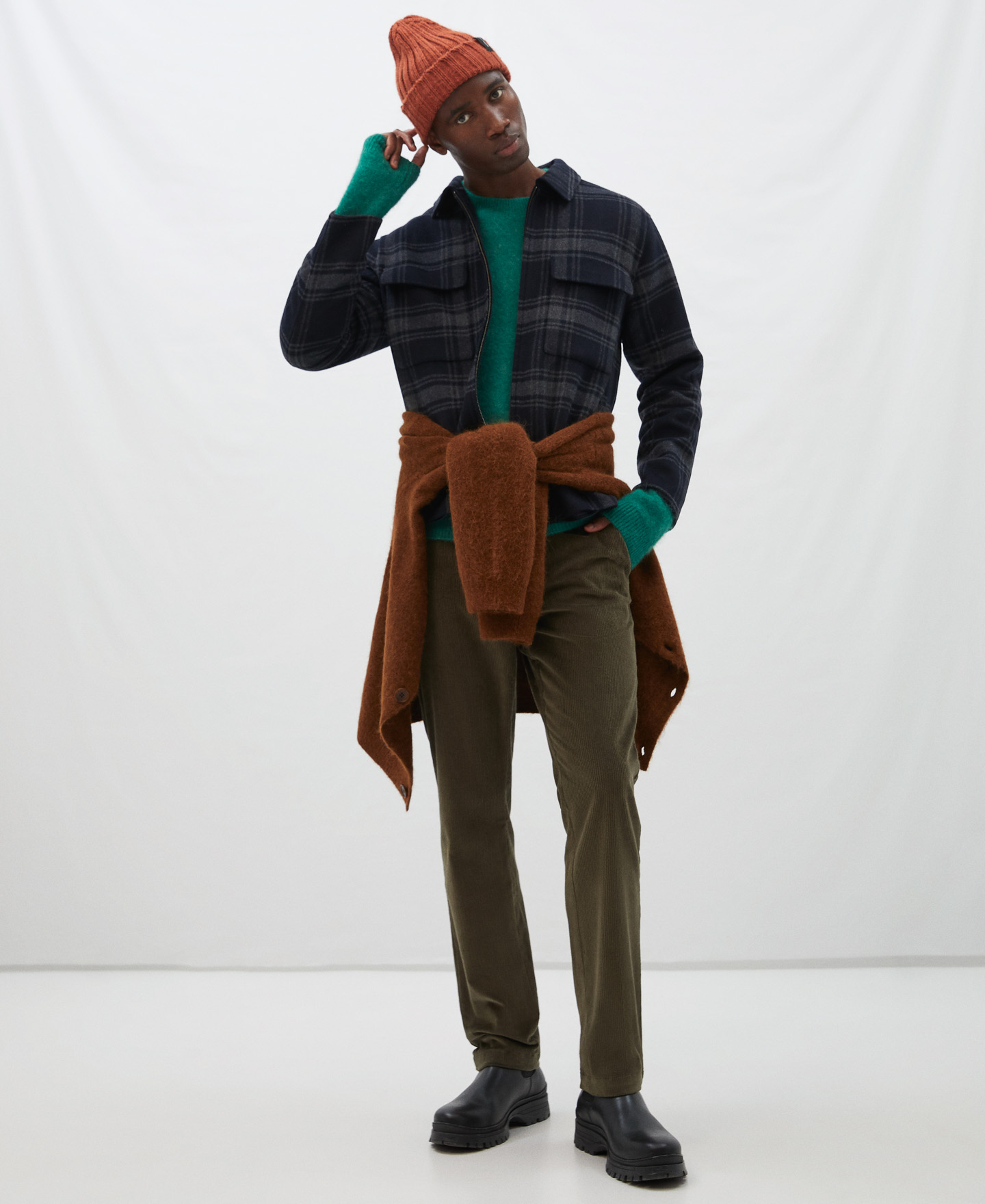 Corduroy chino trousers image number 1