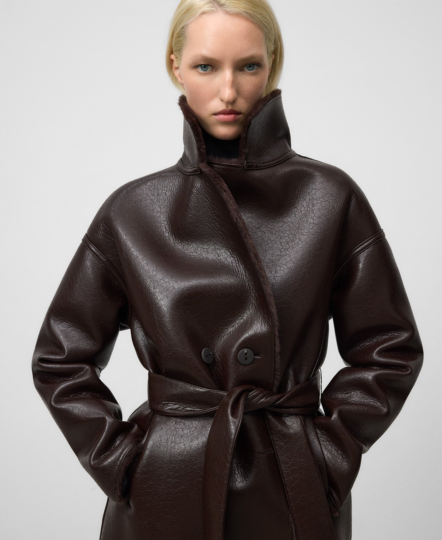 Non-Leather double-faced coat woman image number 0