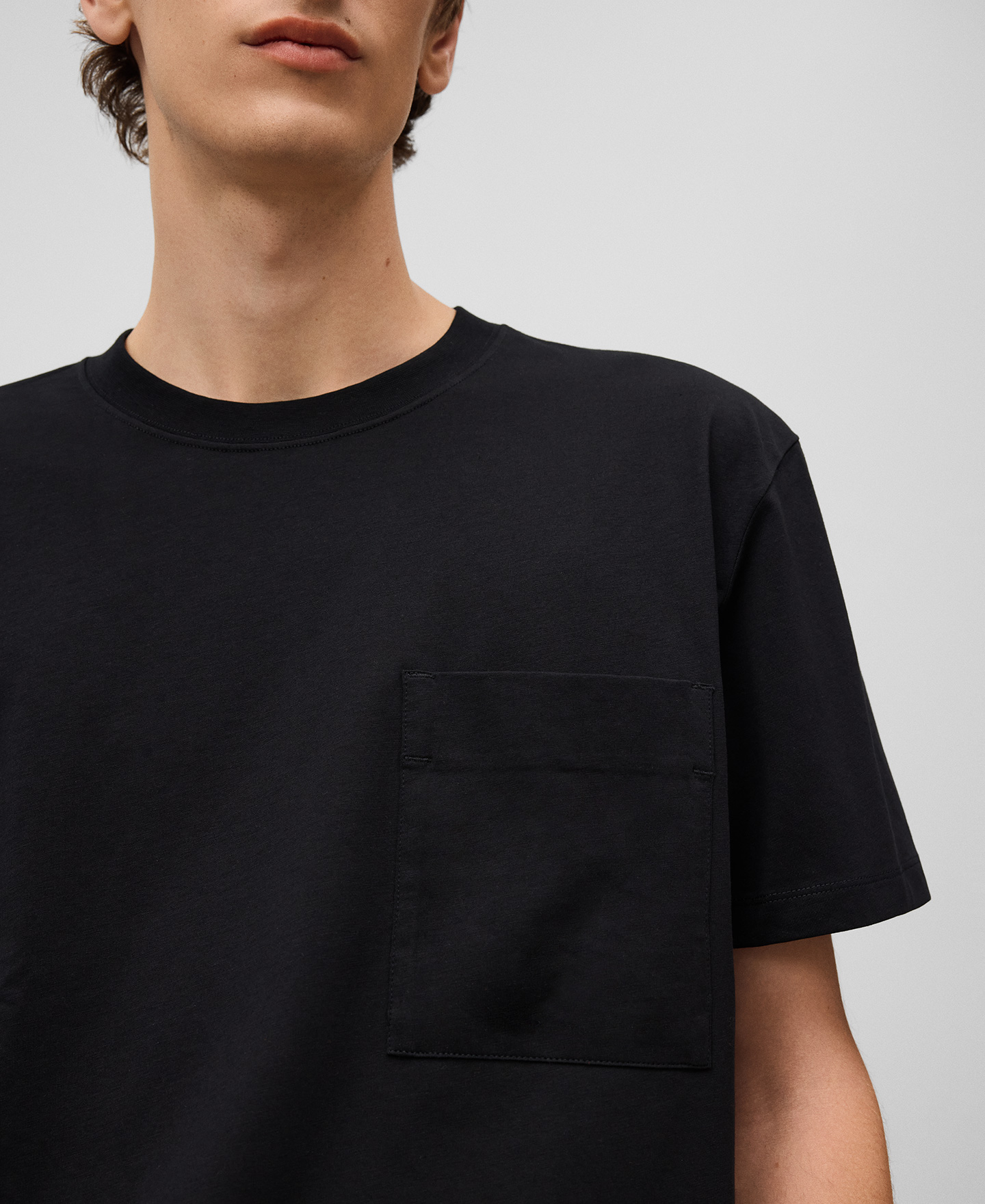 Cotton T-shirt with pocket man image number 3