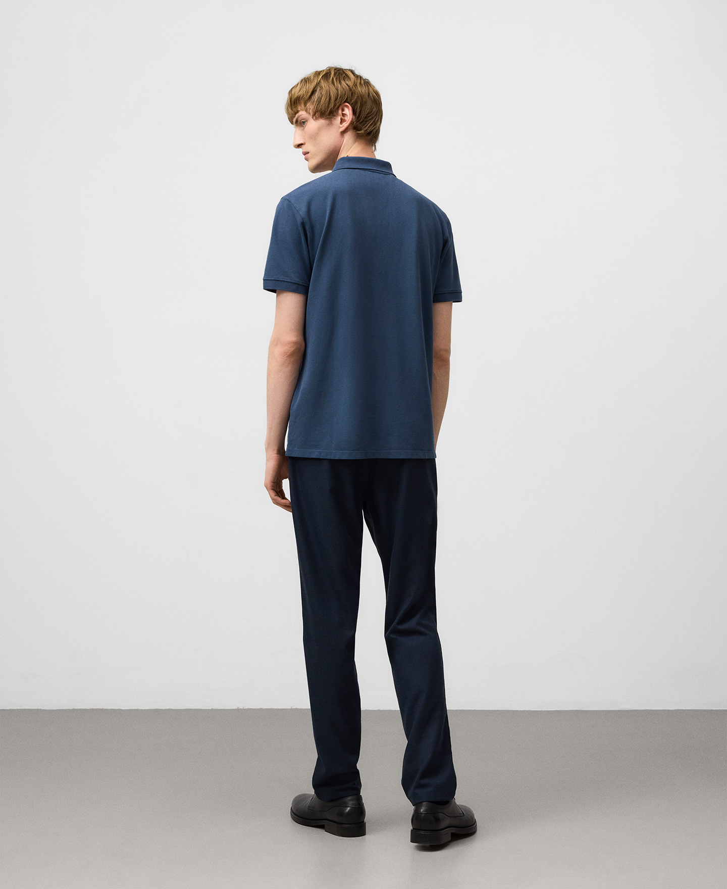 Organic cotton piqué polo shirt man image number 2