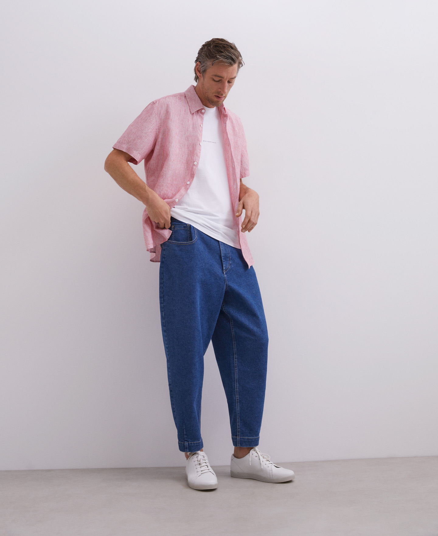 Linen printed shirt image number 0