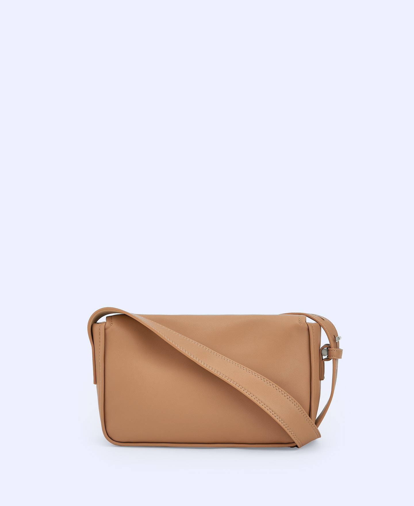 Smooth texture small shoulder bag image number 1