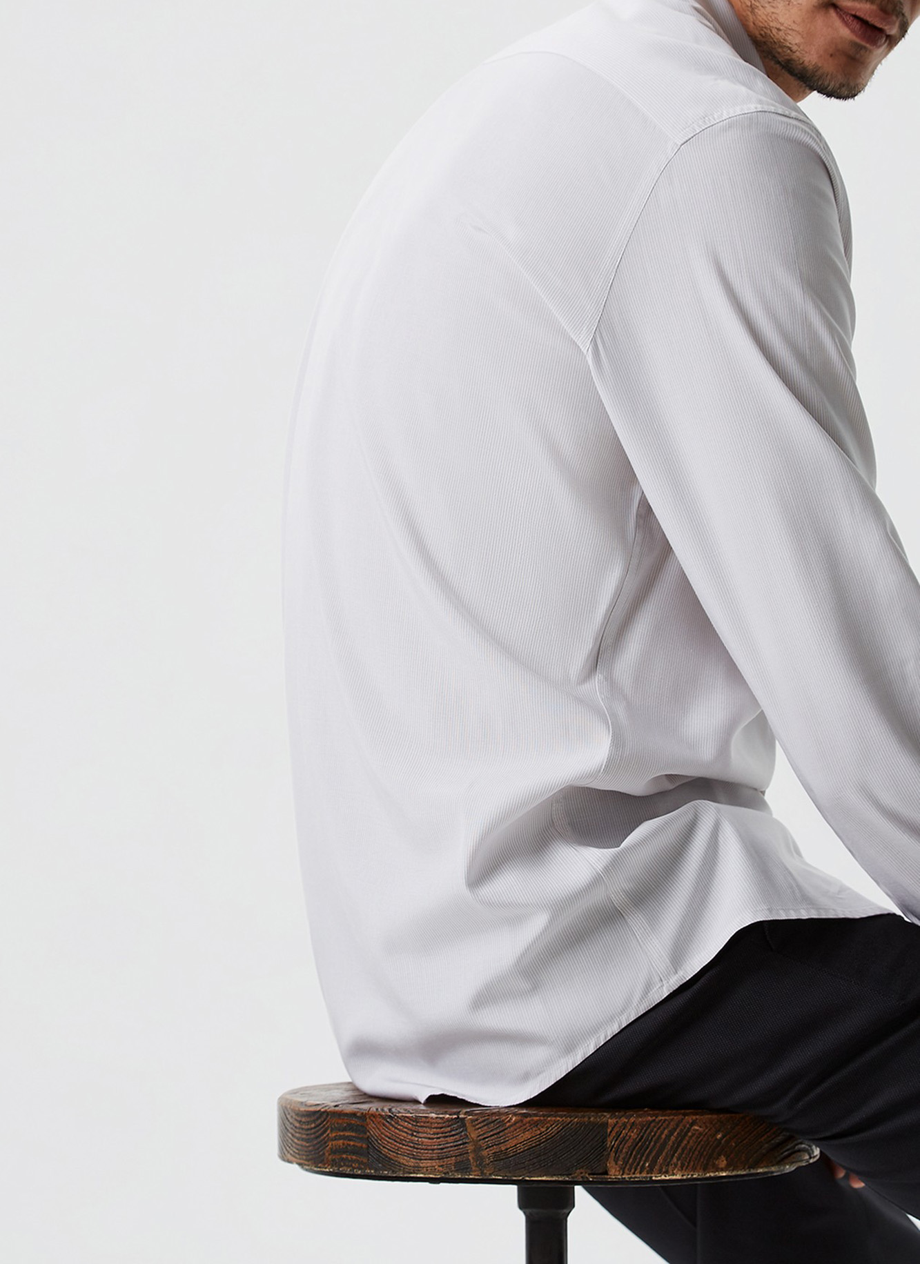 Slim fit viscose shirt image number 1