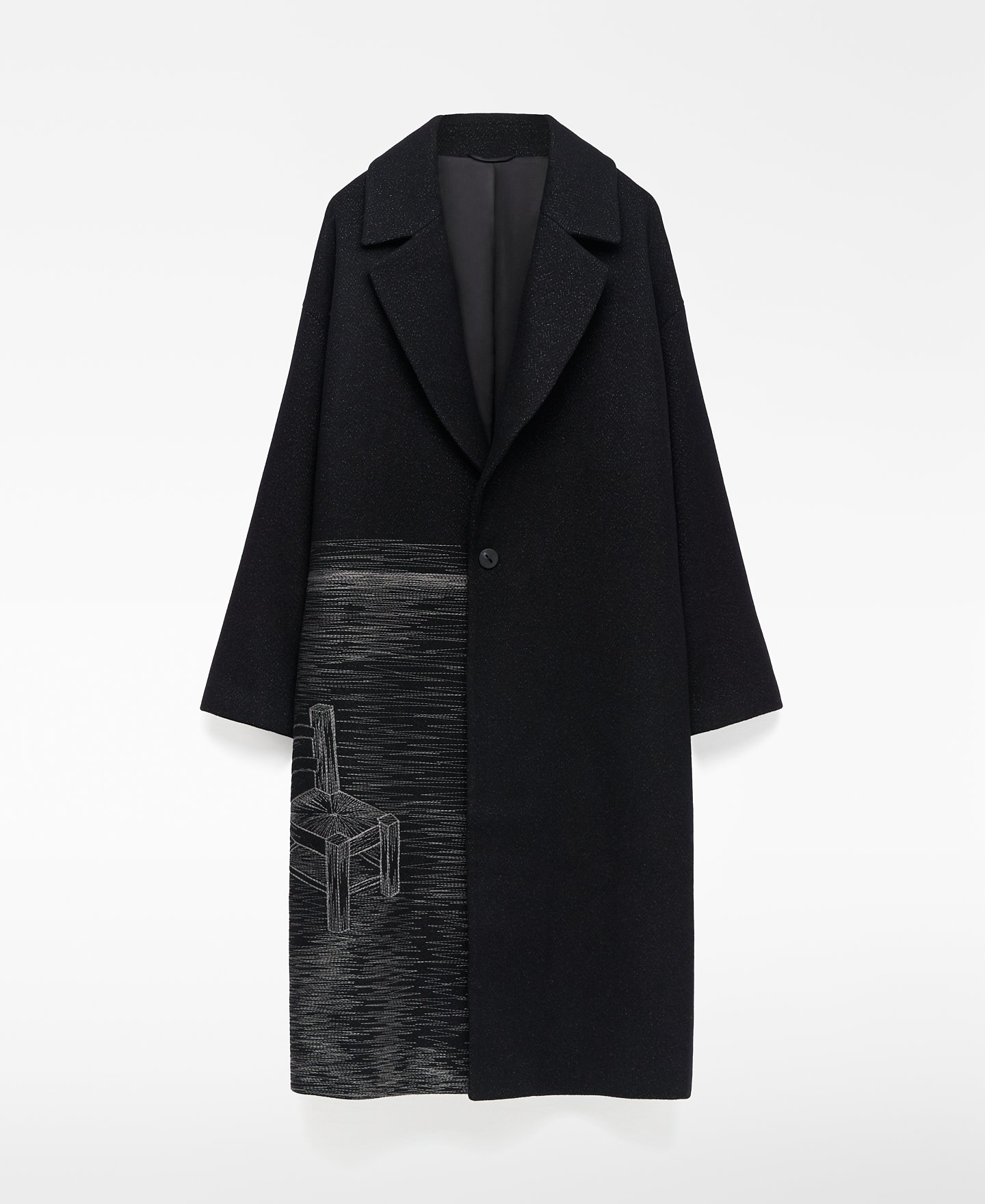 Abrigo sastre oversize bordado hombre image number 6