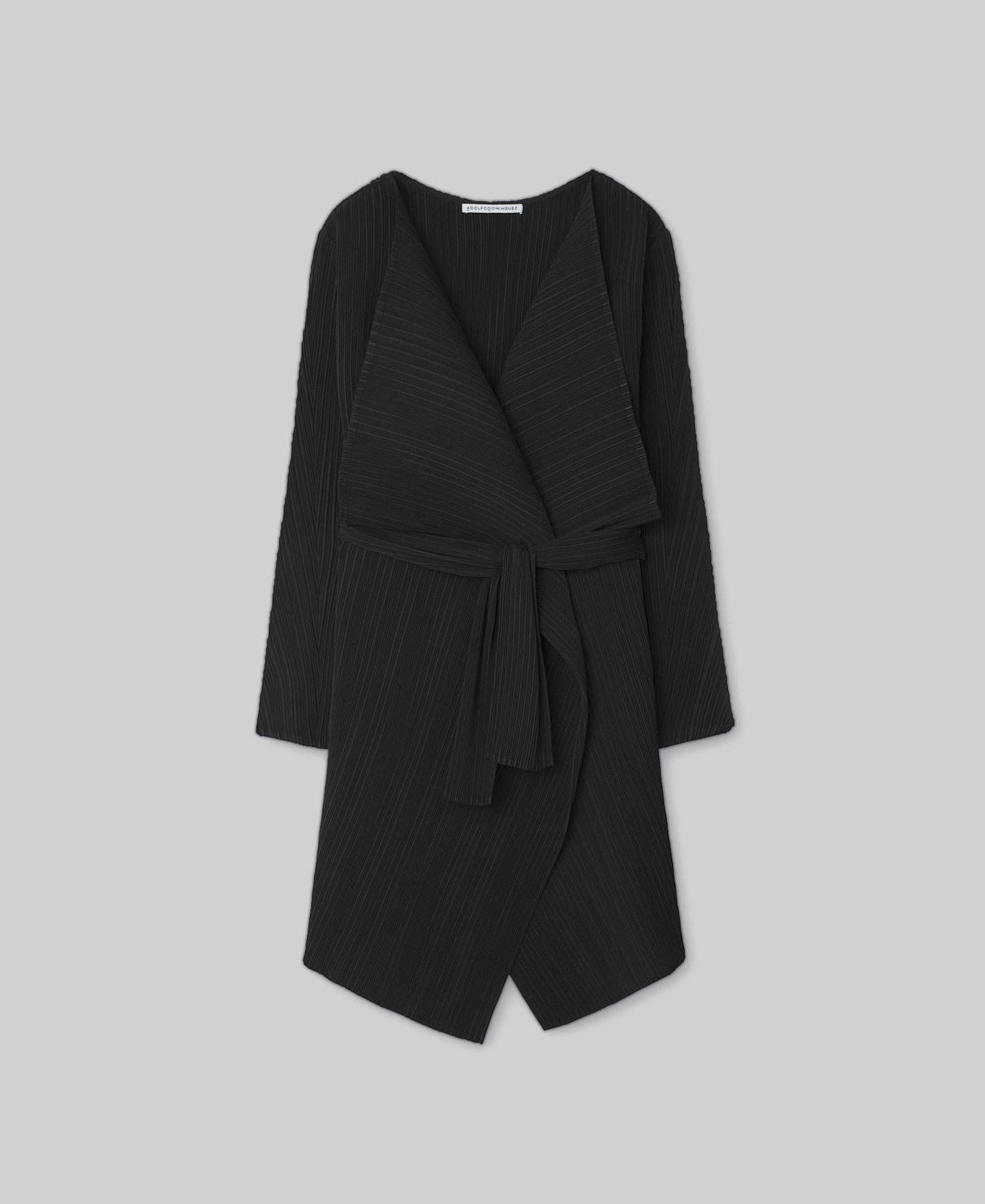 Asymmetric crinkle long jacket woman image number 4