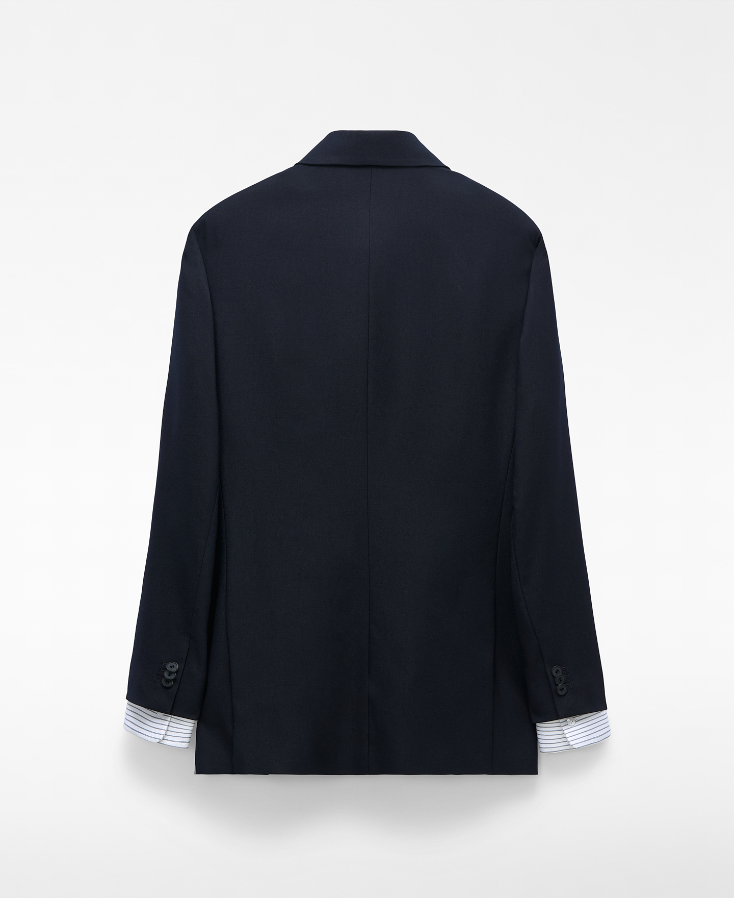 Relaxed fit mixed-fabric blazer man image number 5