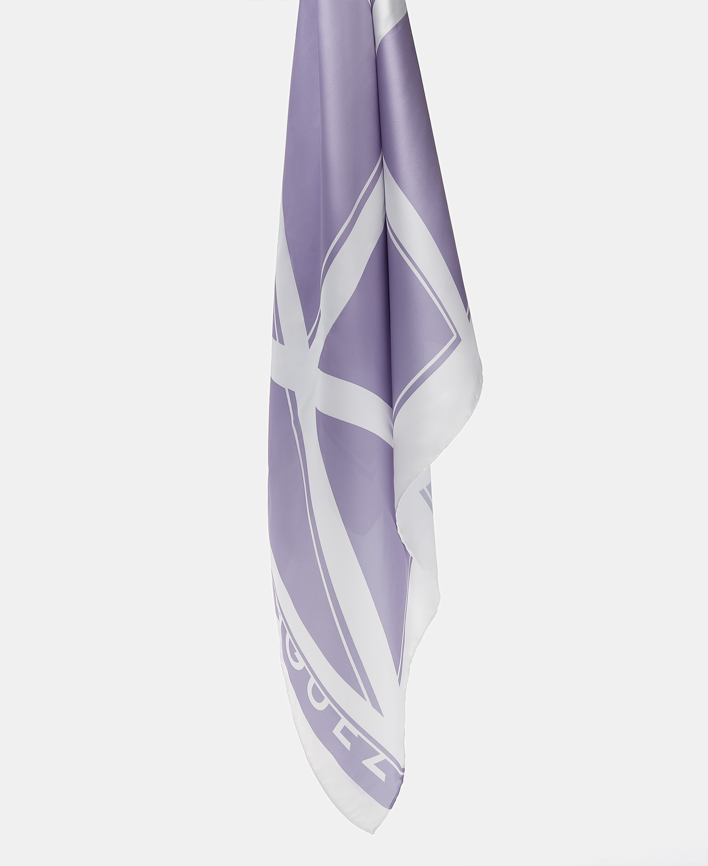 Straight printed scarf with logo image number 3