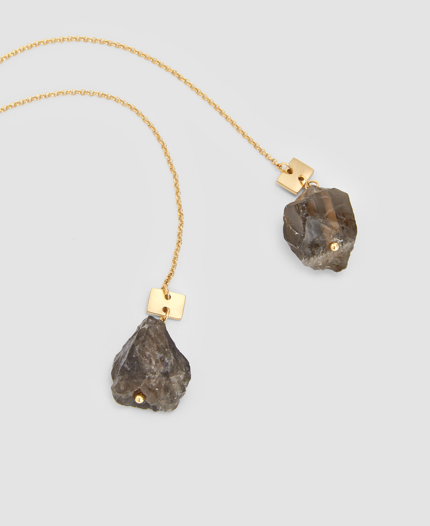 Brass and stone double necklace image number 1
