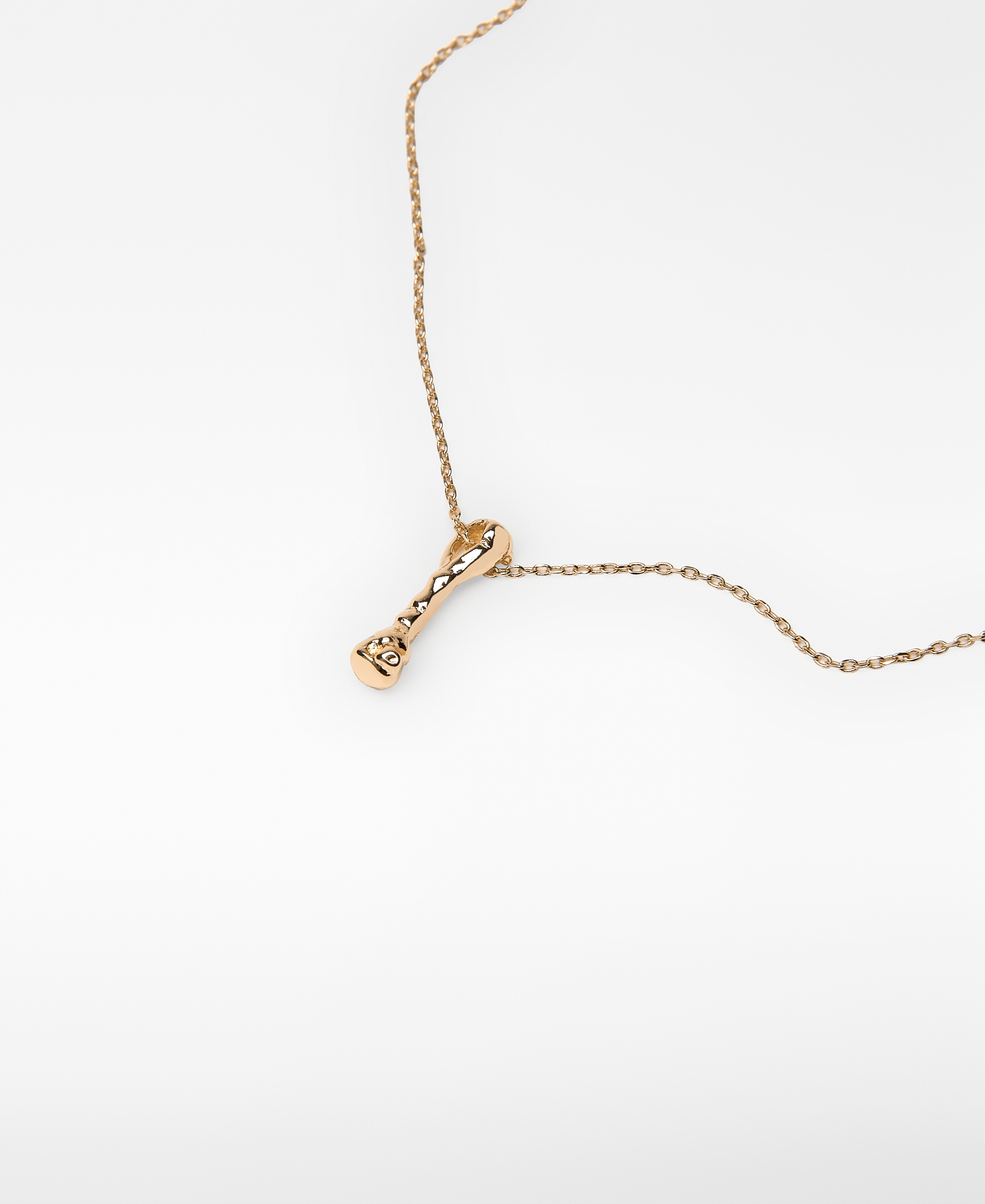 Metal turned piece necklace woman image number 1