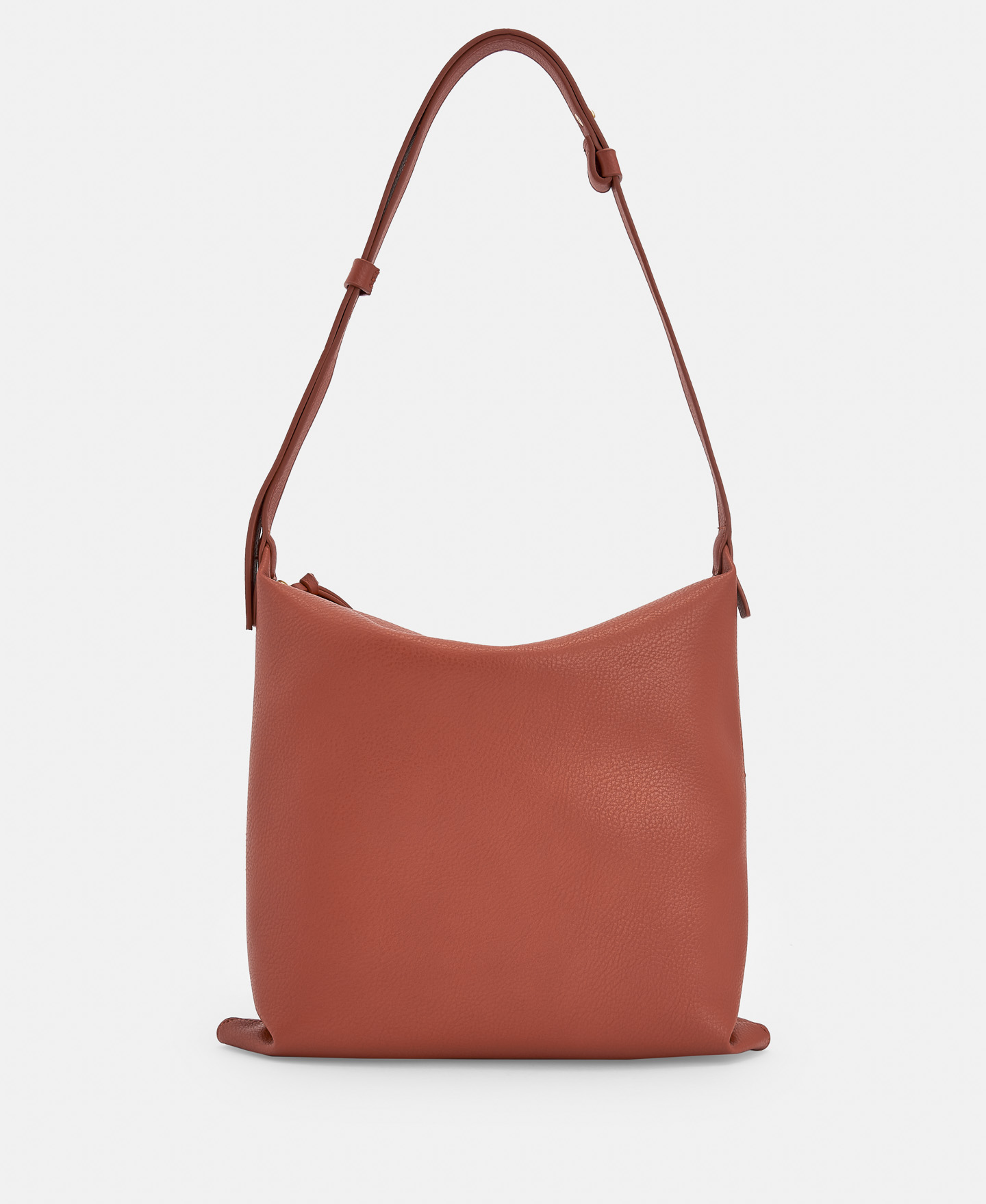 Textured grain hobo zip closure image number 0