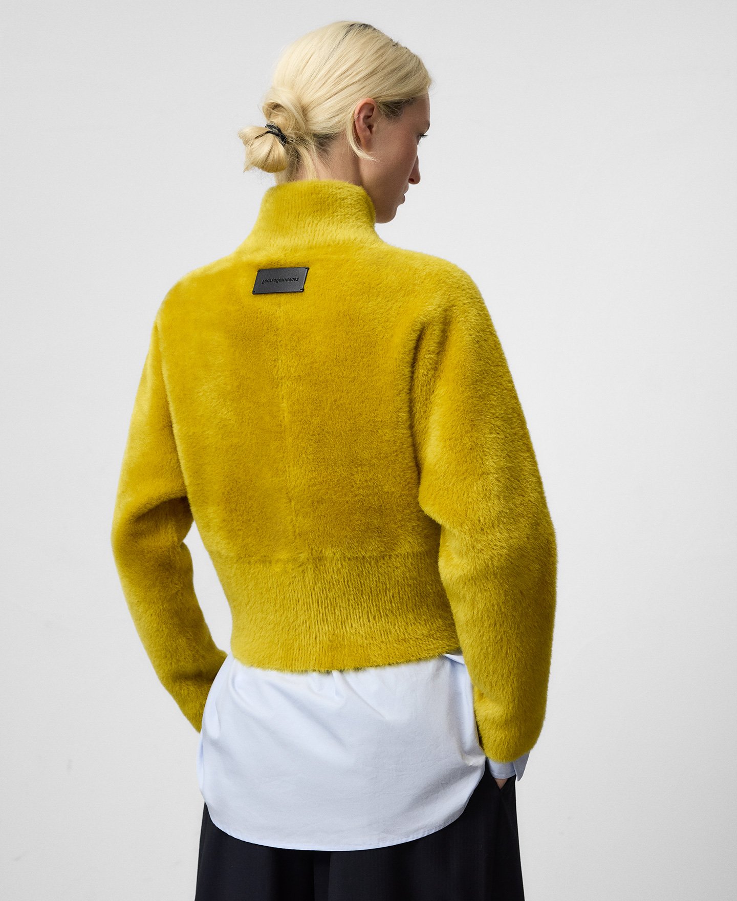 Chaqueta punto efecto pelo mujer image number 2