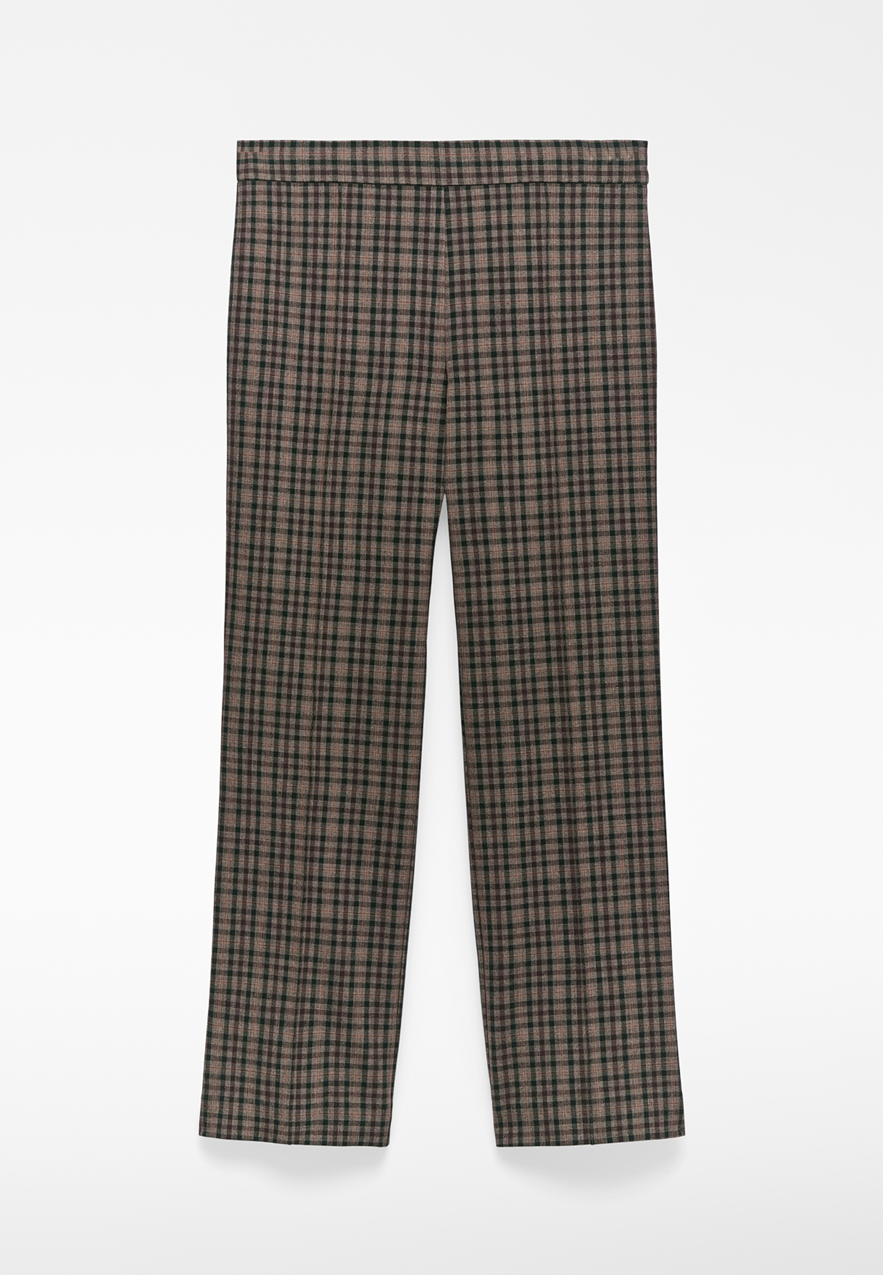 Pantalón slim fit cuadros mujer image number 4