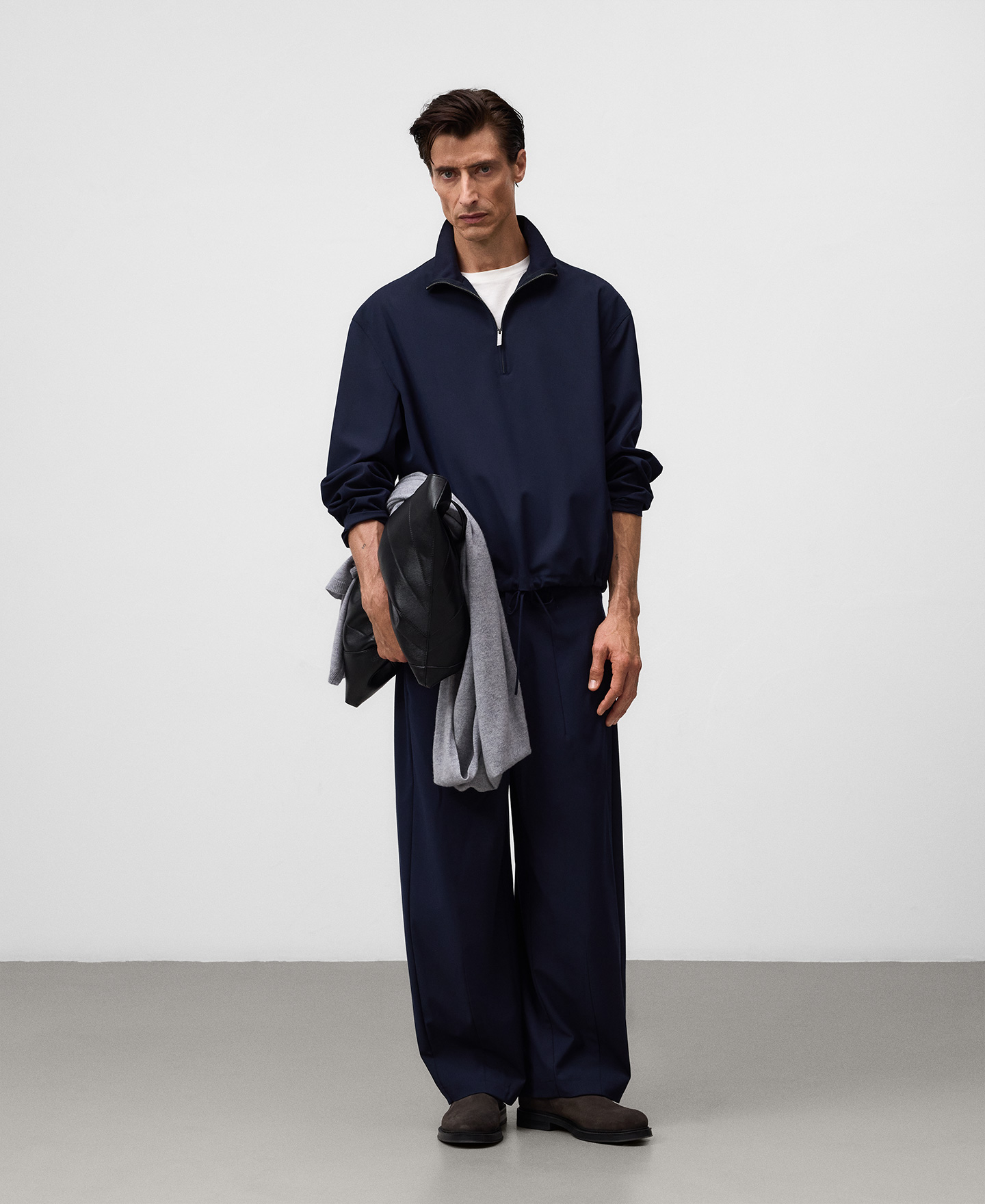 Zipped relaxed fit shirt man image number 1