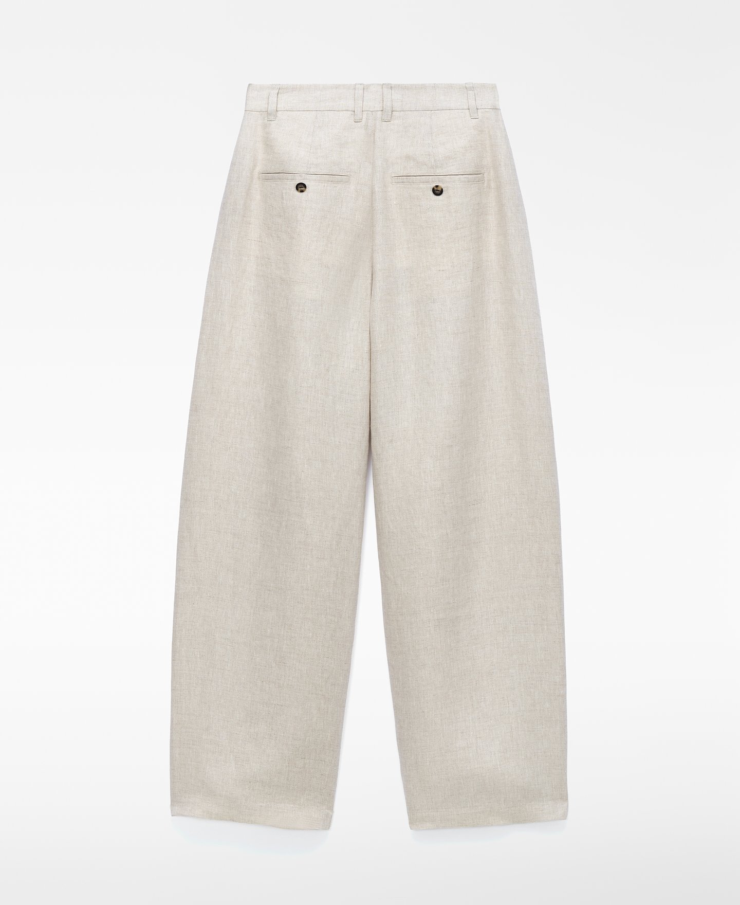 European linen barrel fit trousers image number 5
