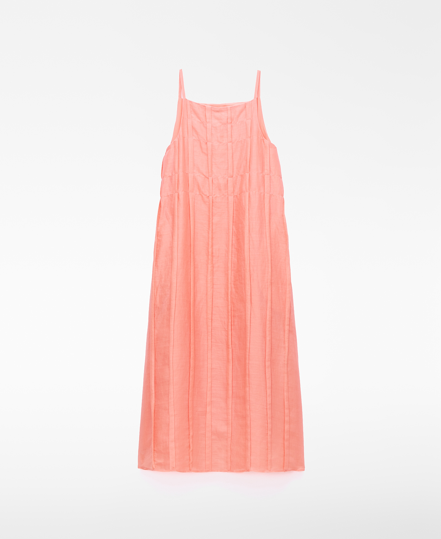 Vestido evas&eacute; plisado ramio image number 4