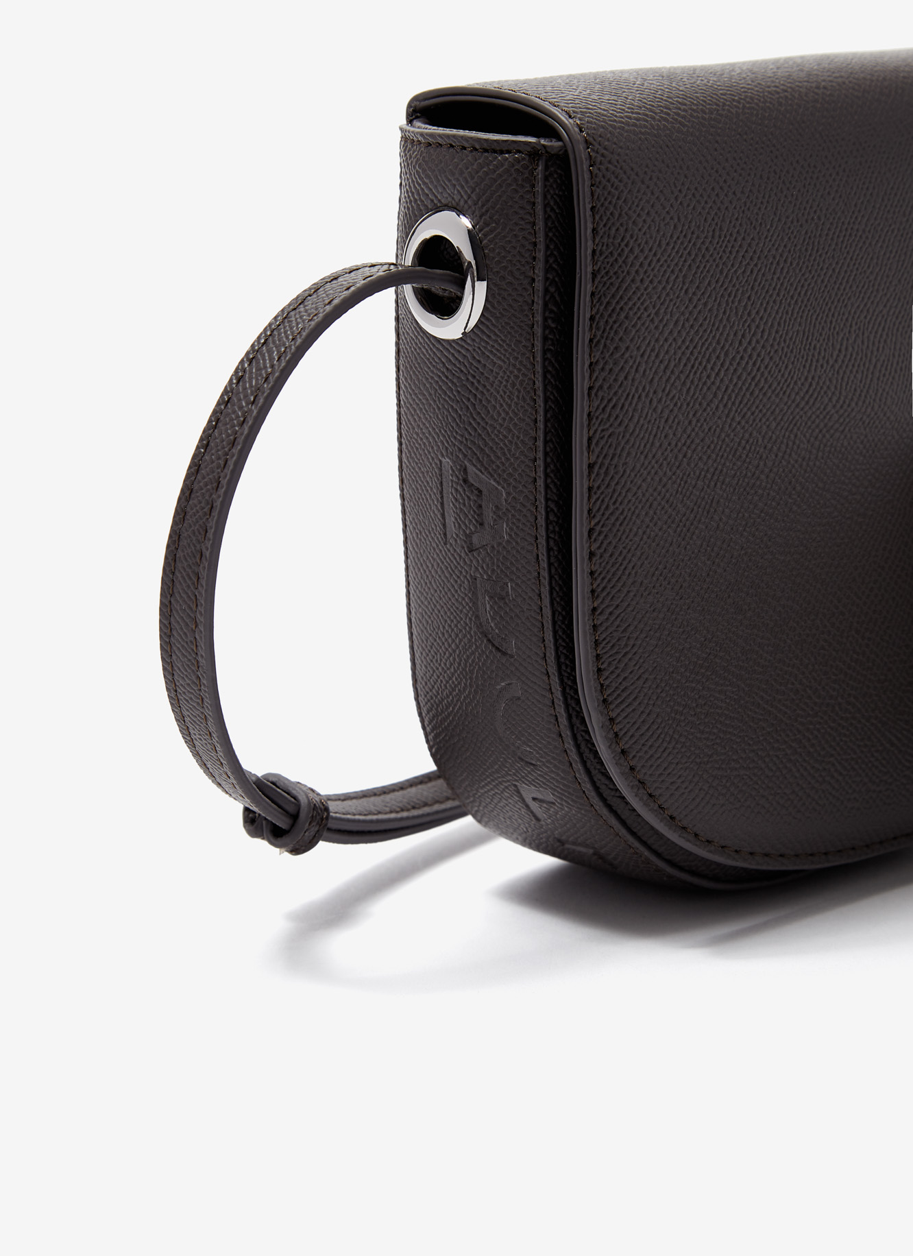 Faux saffiano mini flap bag image number 1