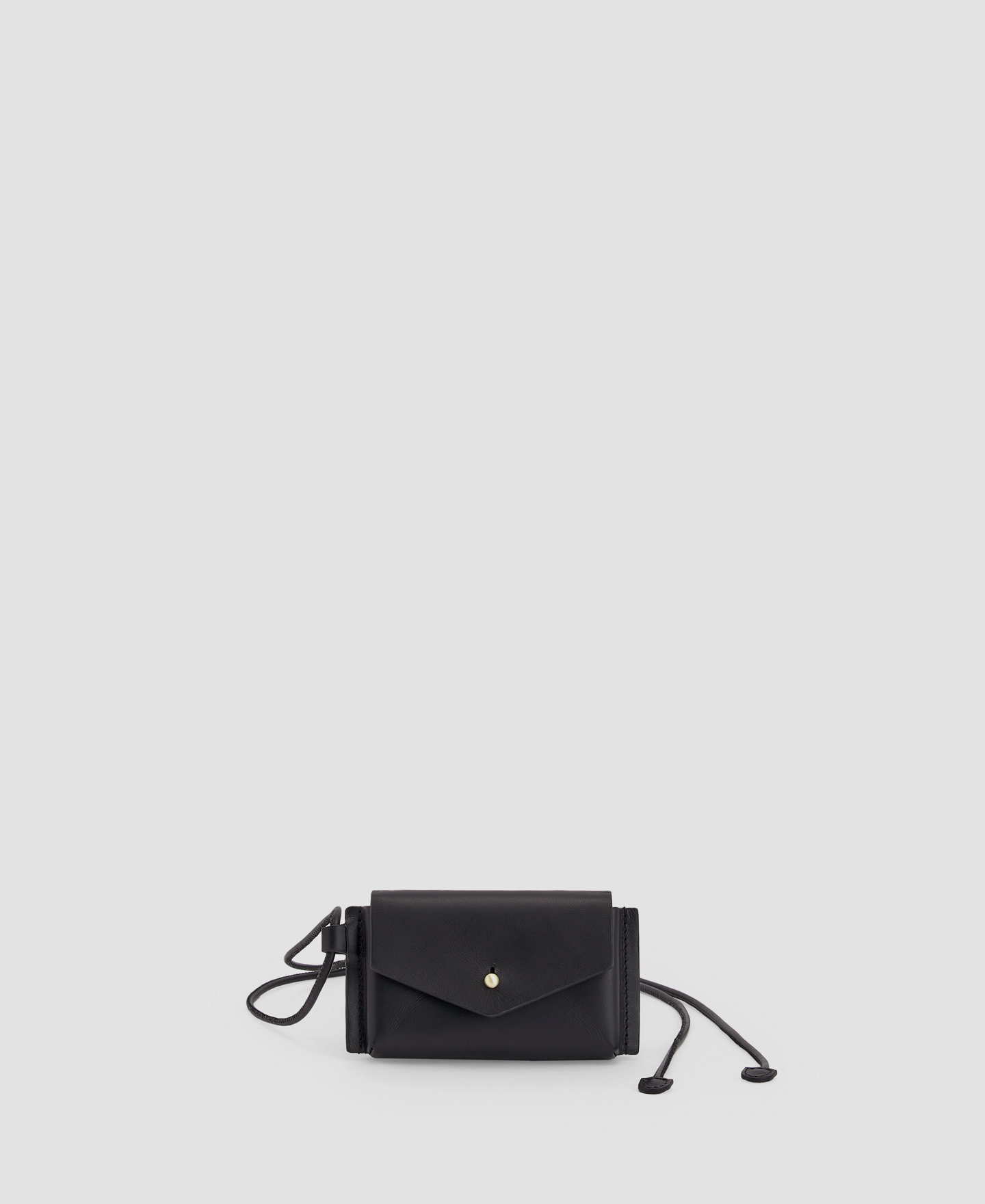 Adjustable vachetta lace-up card holder image number 0