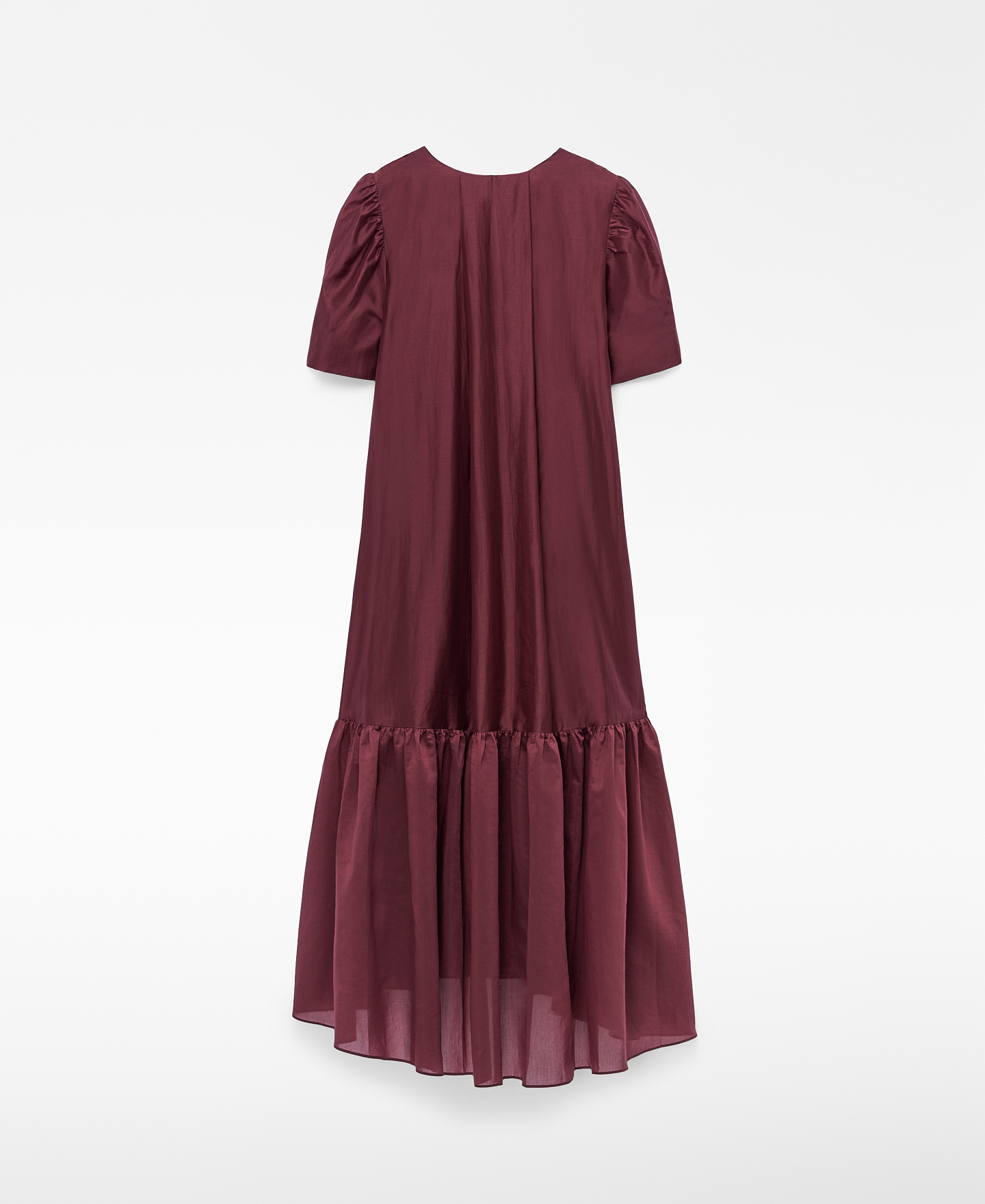 Long A-line dress with a wide ruffle image number 9