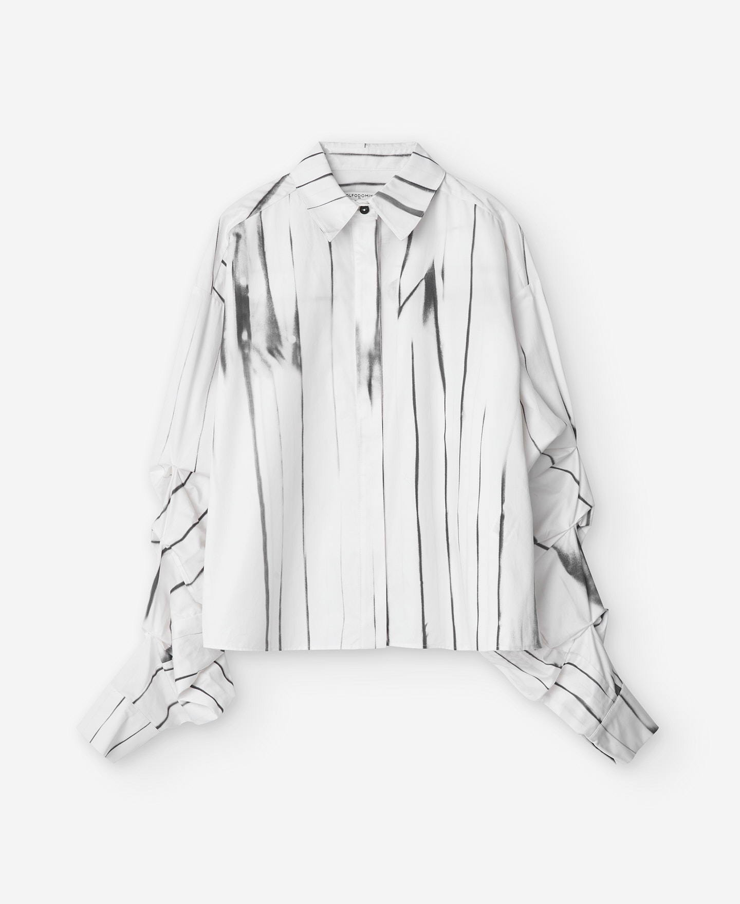 Printed short cotton shirt for women image number 4