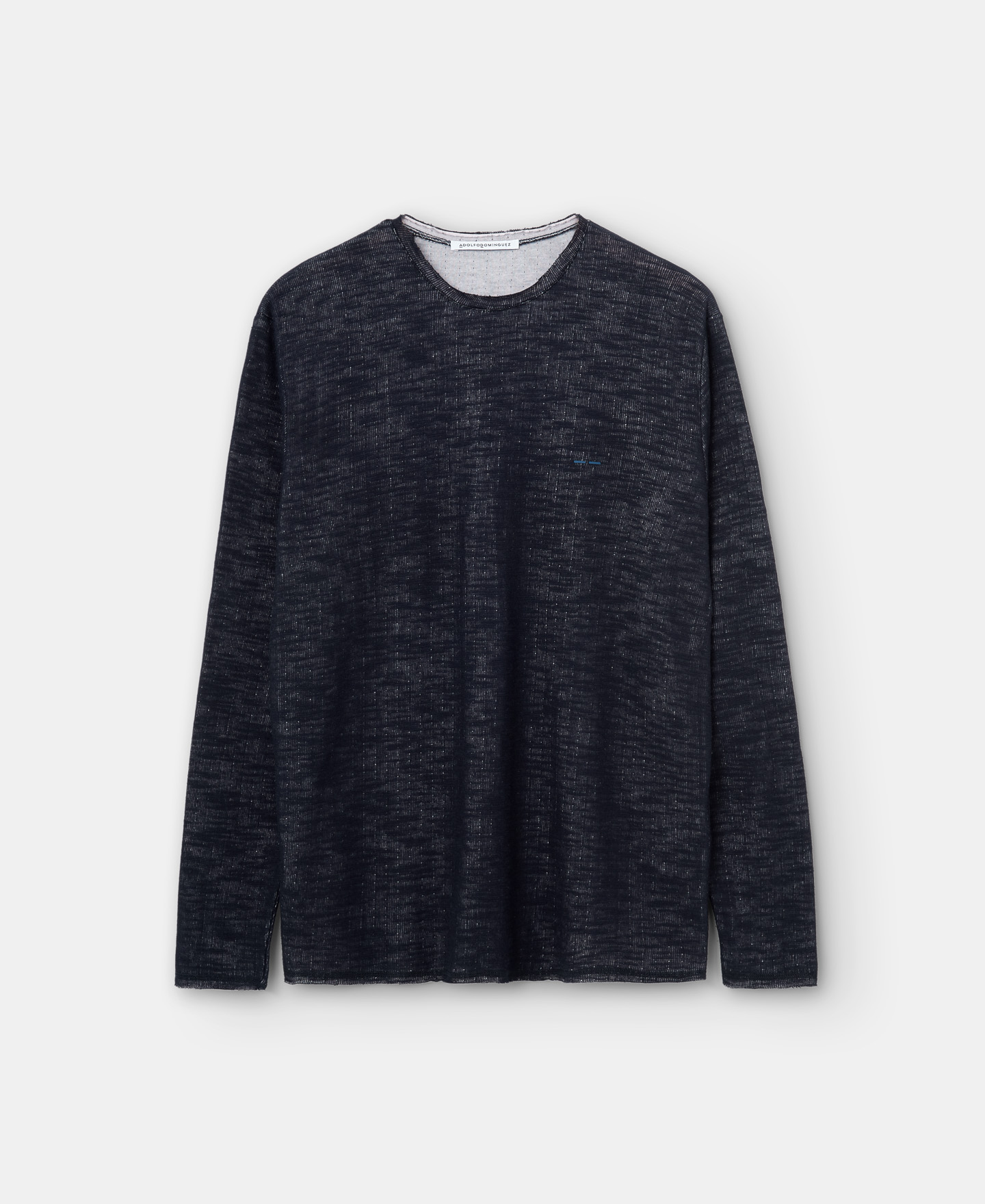 Navy blue long sleeve double t-shirt image number 4