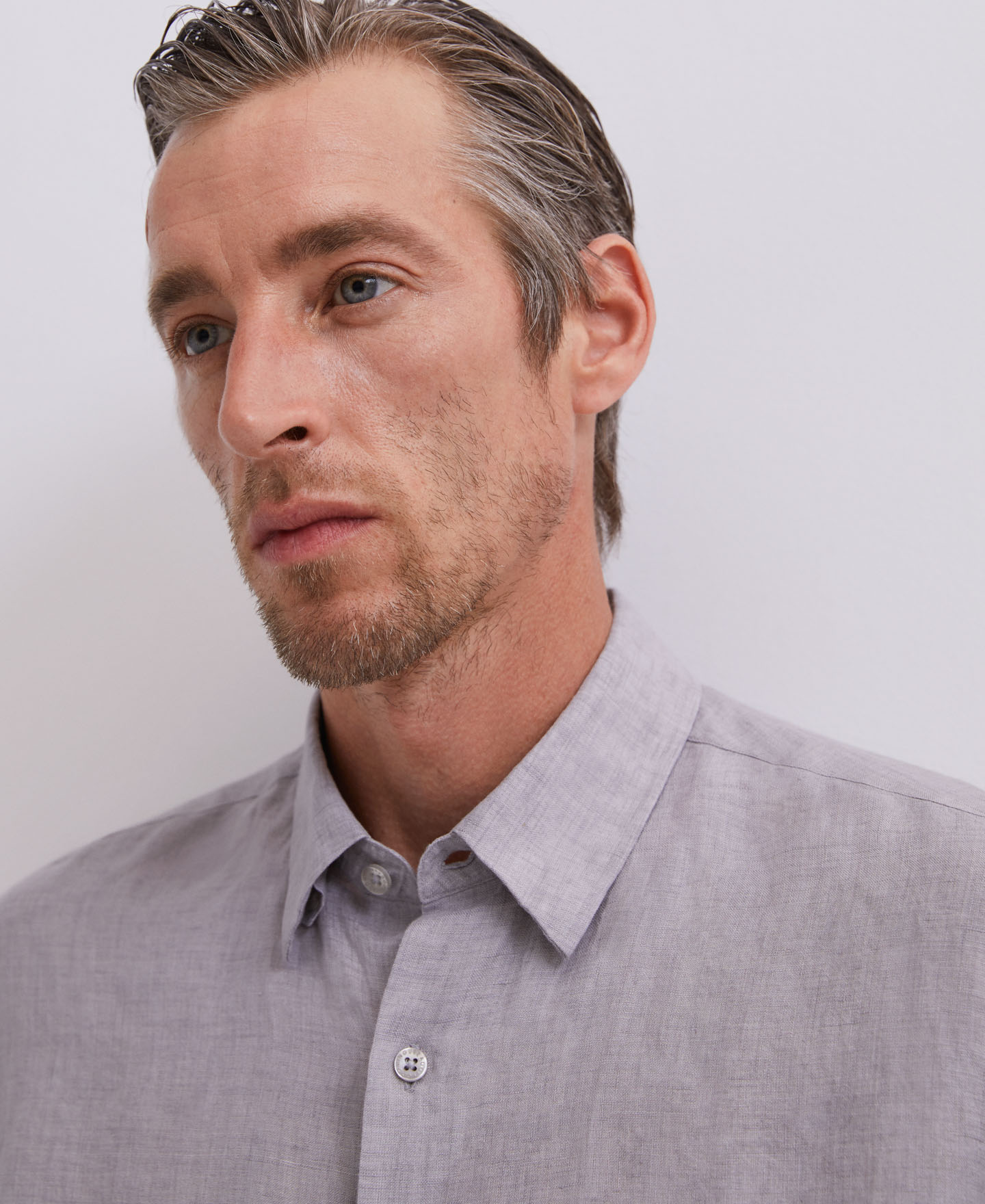 Short sleeve linen shirt image number 0