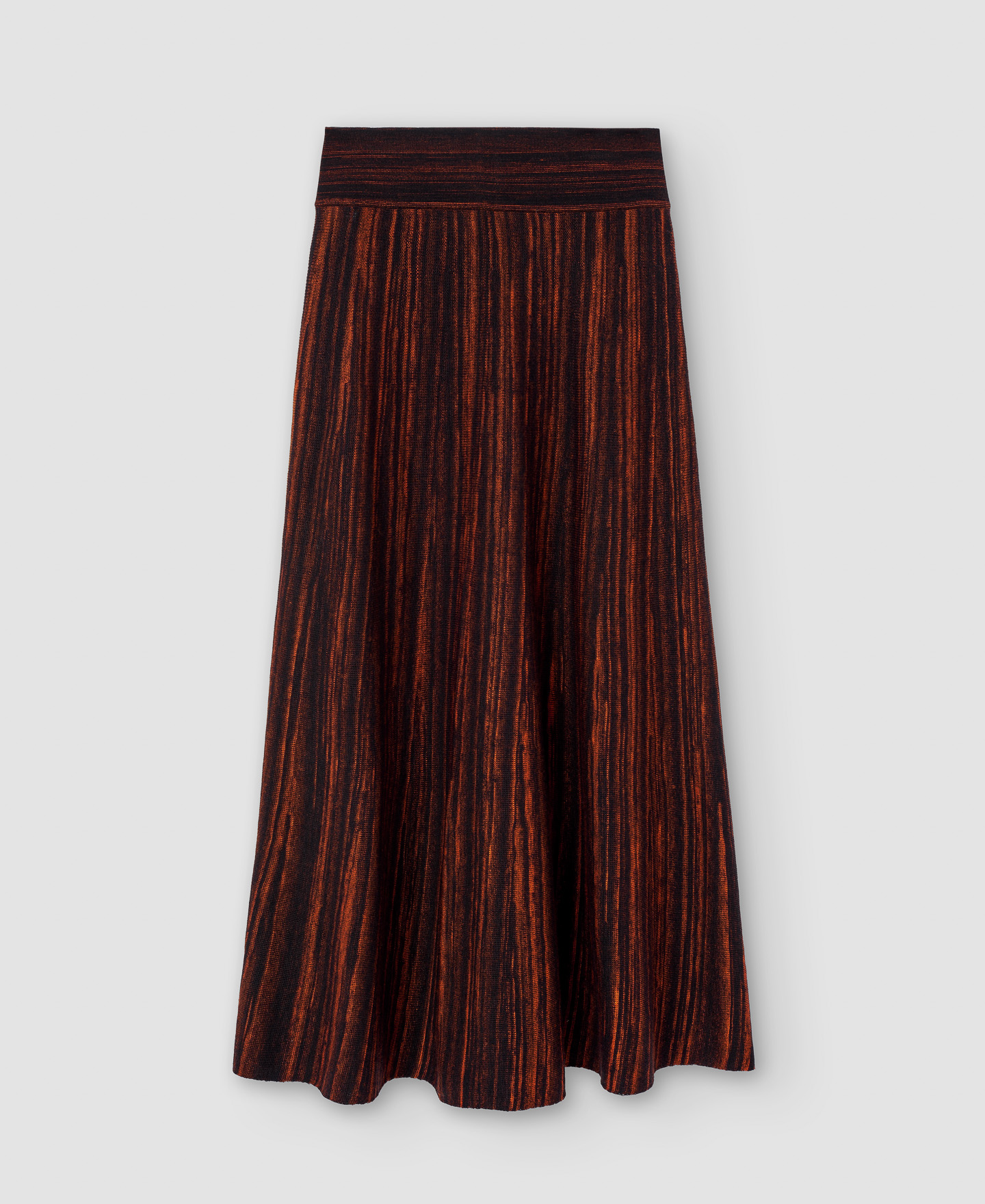 Printed soft A-line skirt image number 4