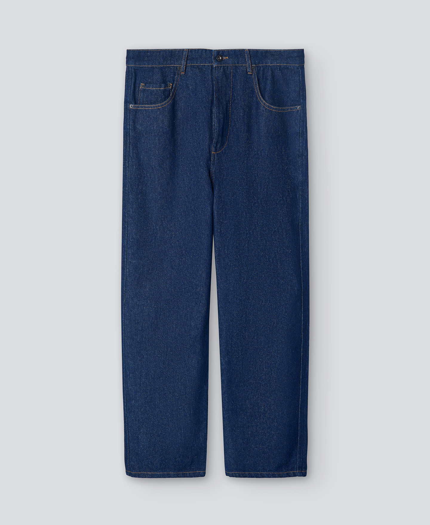 Pantalón denim azul carrot fit hombre image number 4