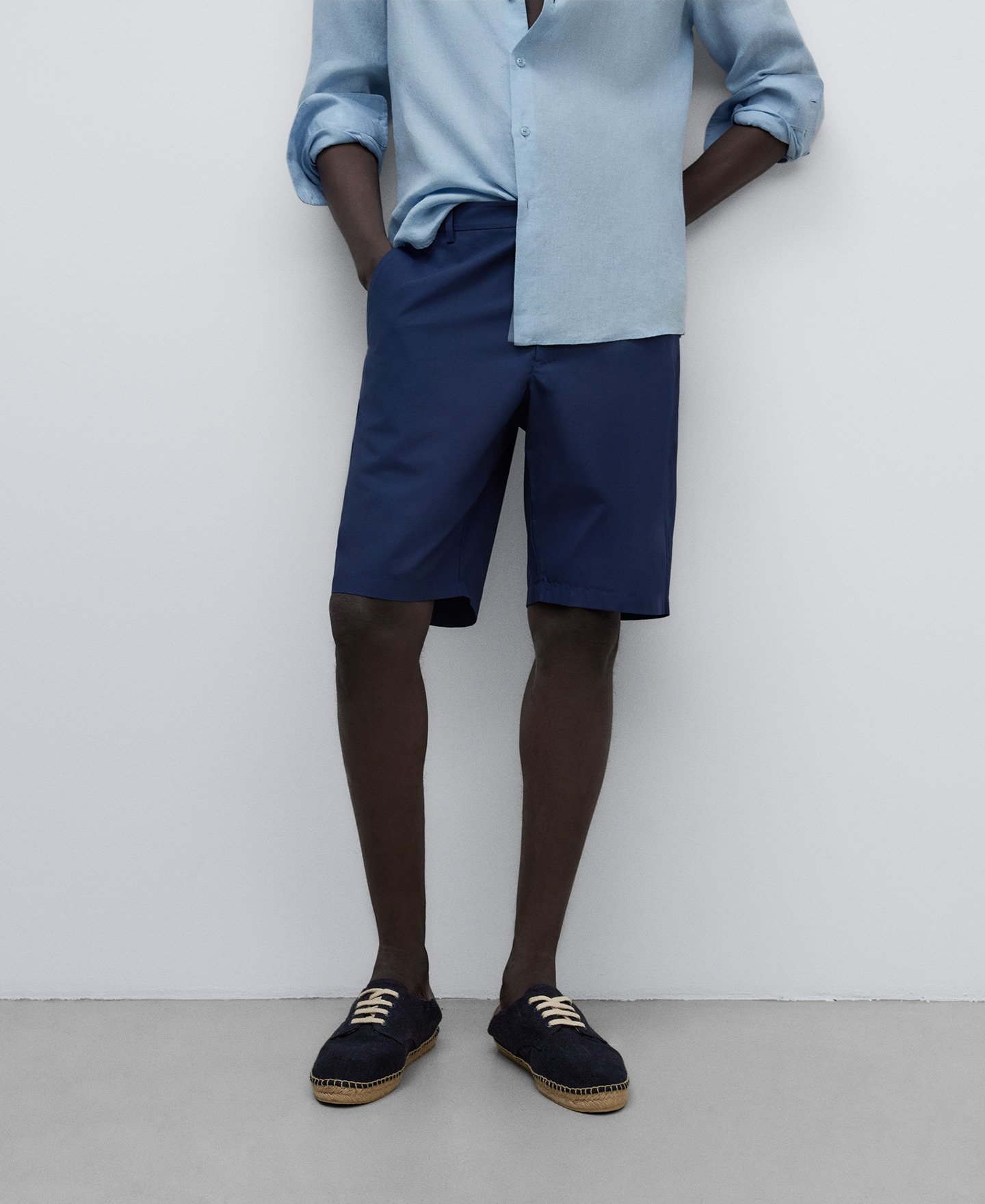 Bermuda en popeline de coton pour homme image number 0
