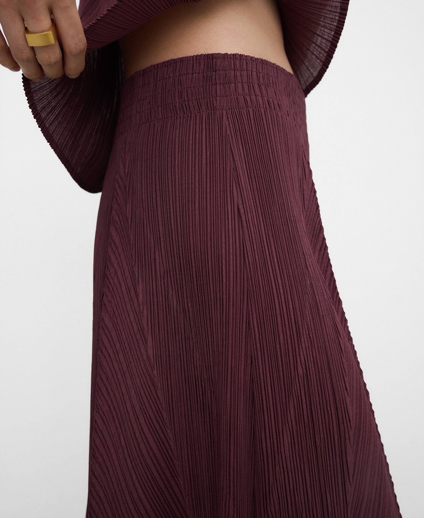 Pantal&oacute;n palazzo crinkle image number 3