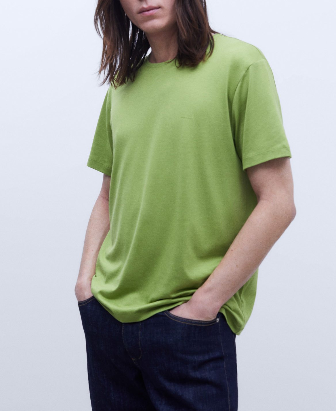 Lyocell and cotton T-shirt image number 0