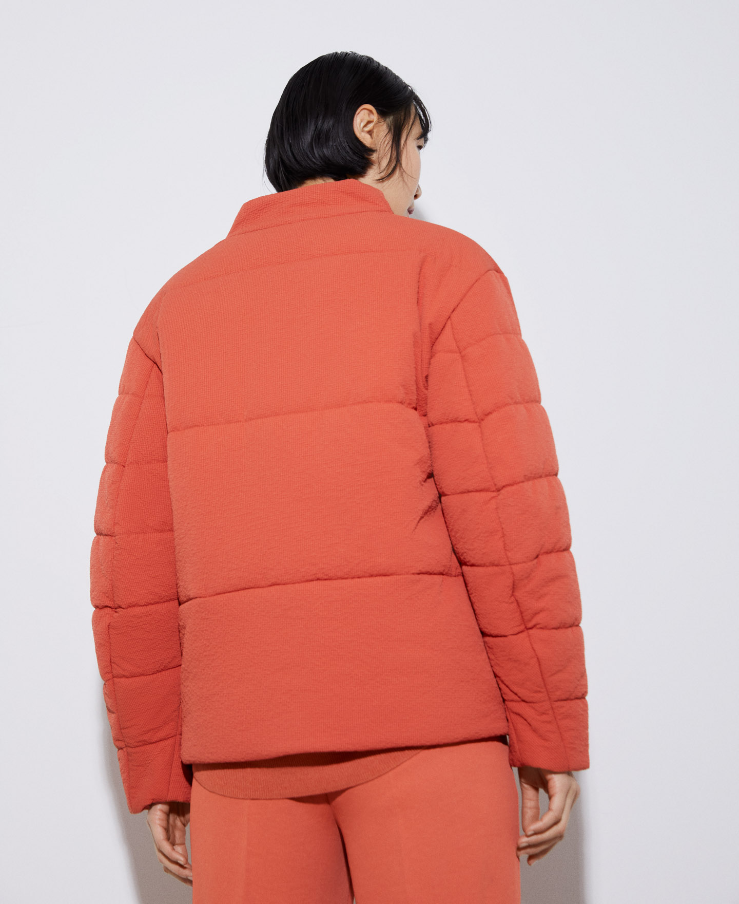 Padded short coat in polyester image number 2