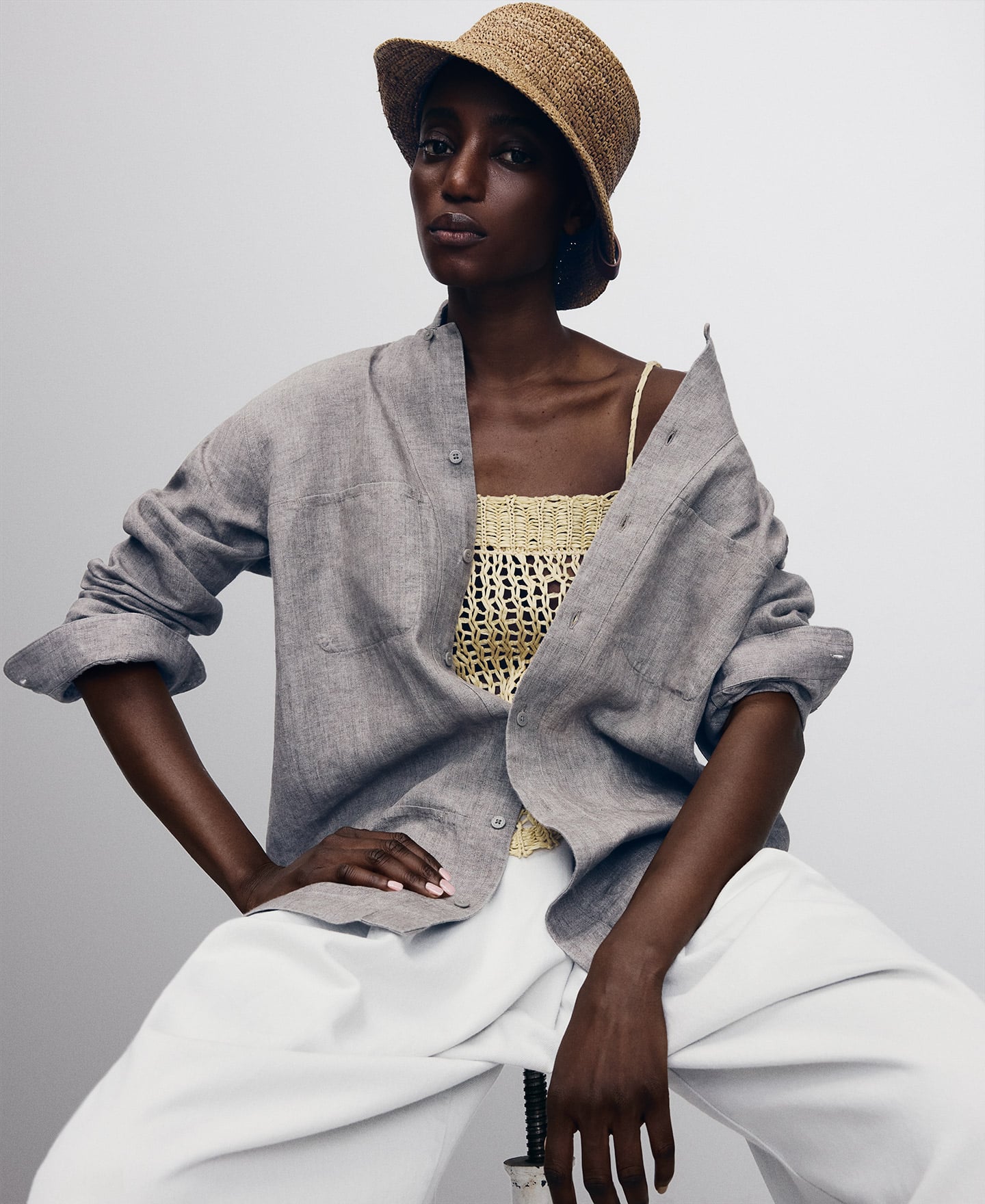 Raffia bucket hat image number 3