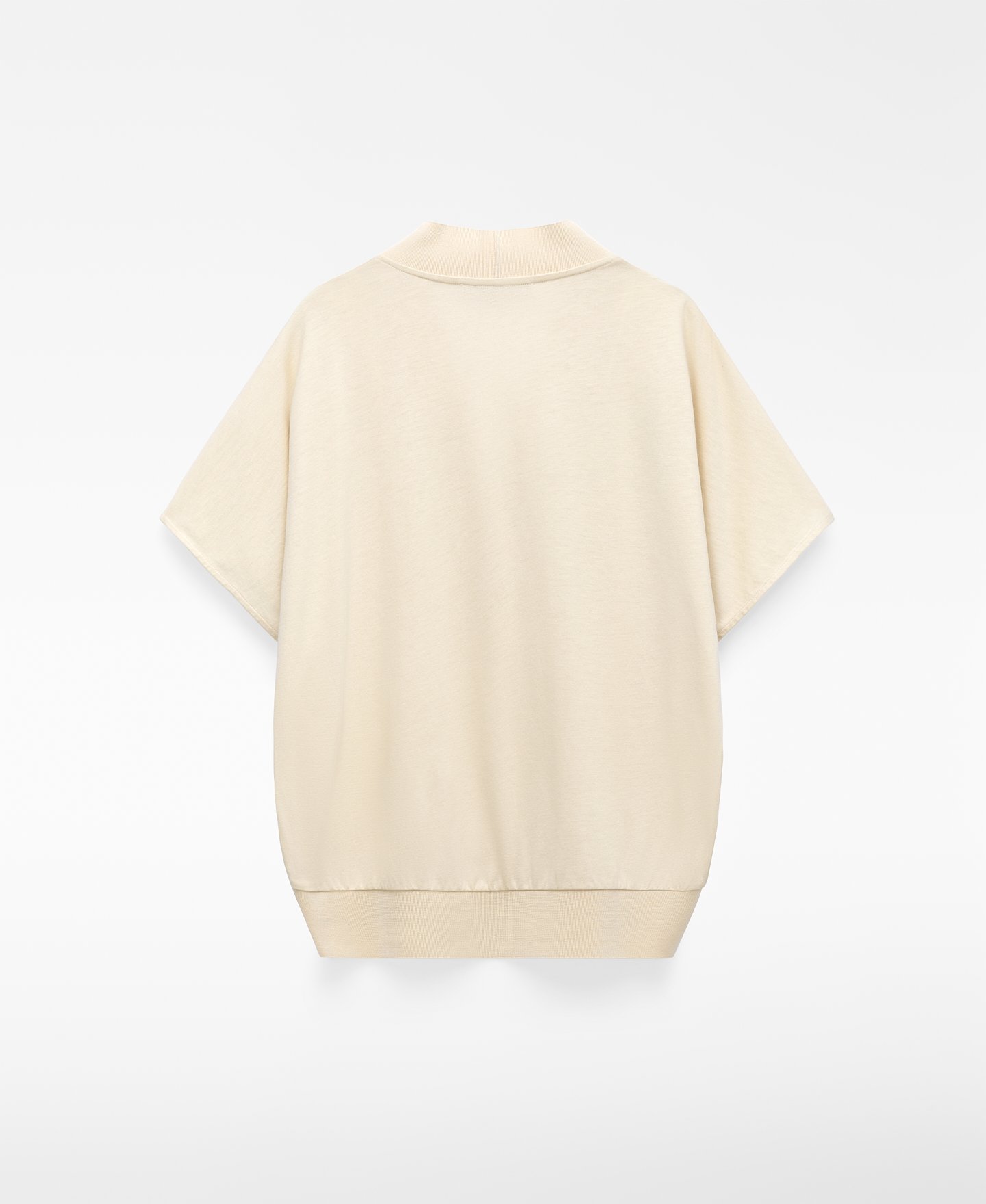 Double-fabric V-neck T-shirt image number 5